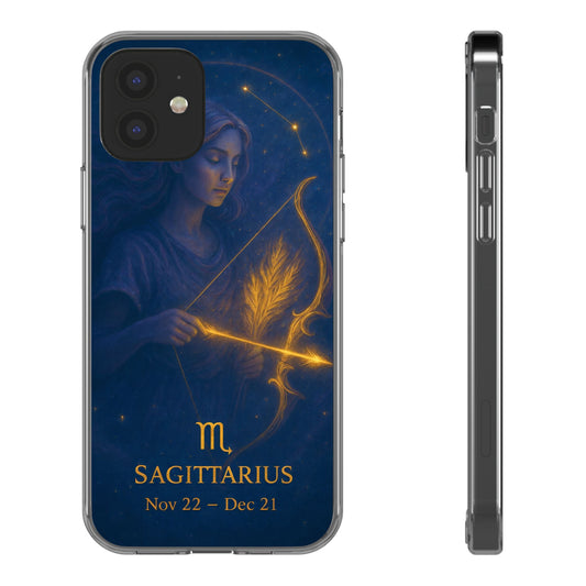Sagittarius Zodiac Clear Phone Case — Nov 22–Dec 21 Constellation Design