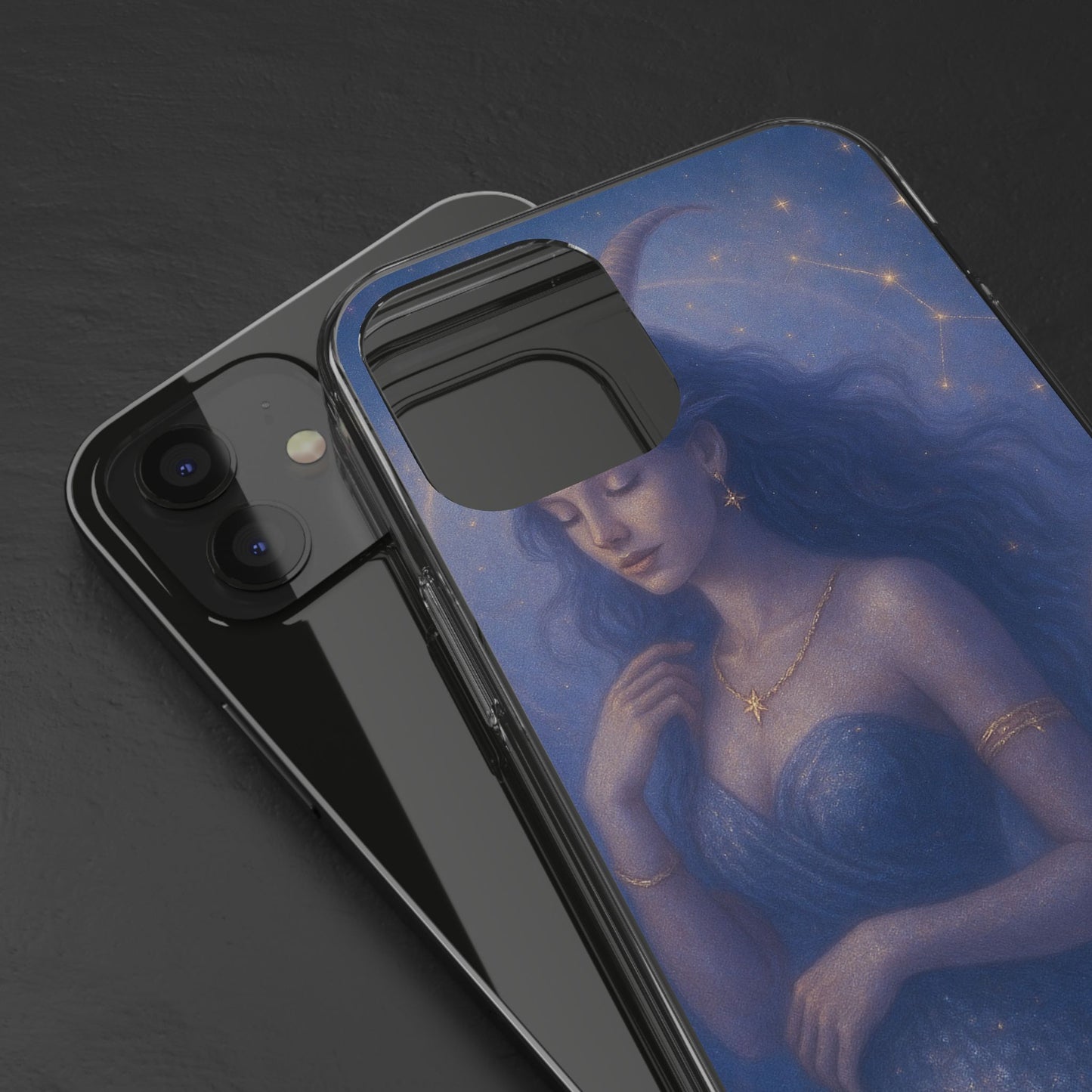 Capricorn Zodiac Clear Phone Case — Dec 22–Jan 19 Astrological Art