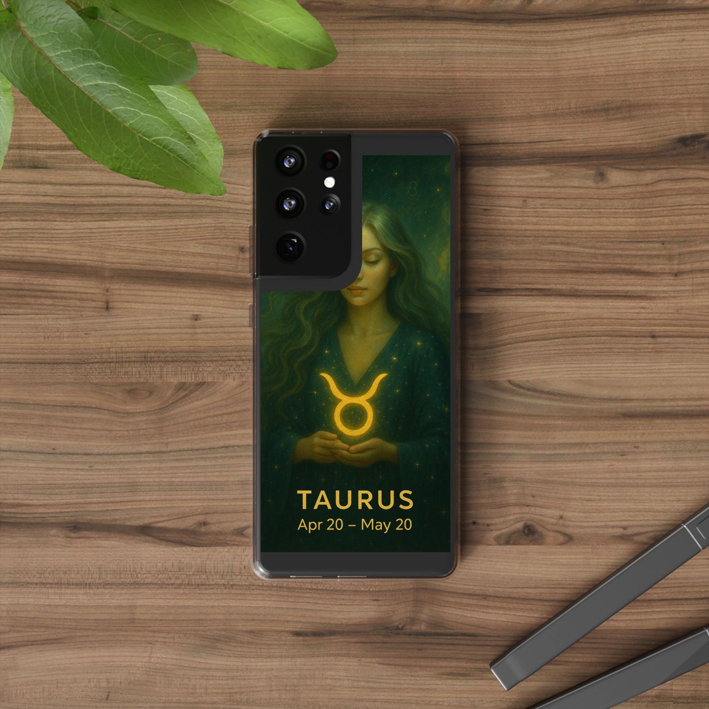 Taurus Clear Phone Case — Zodiac Astrology Design (Apr 20–May 20)