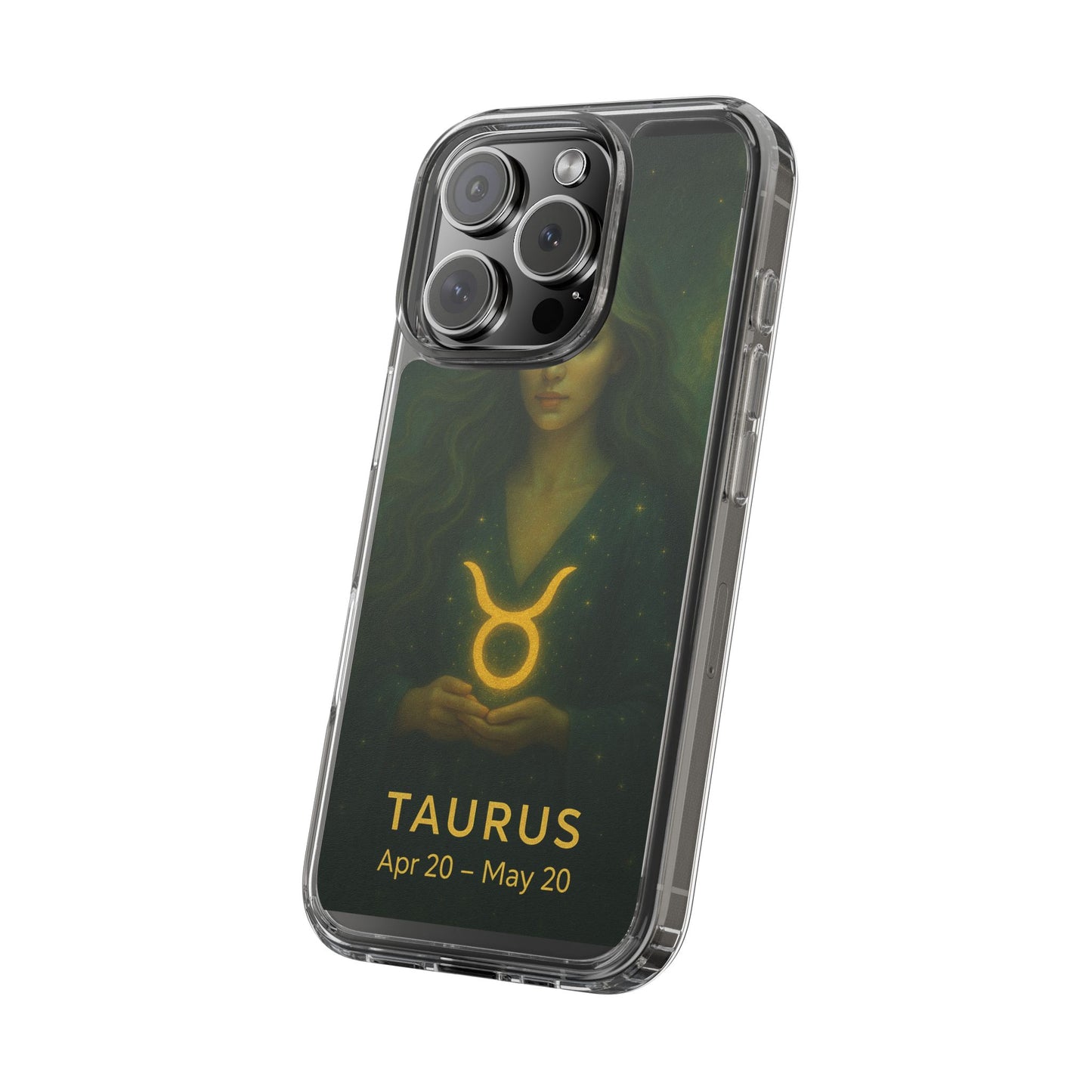 Taurus Clear Phone Case — Zodiac Astrology Design (Apr 20–May 20)