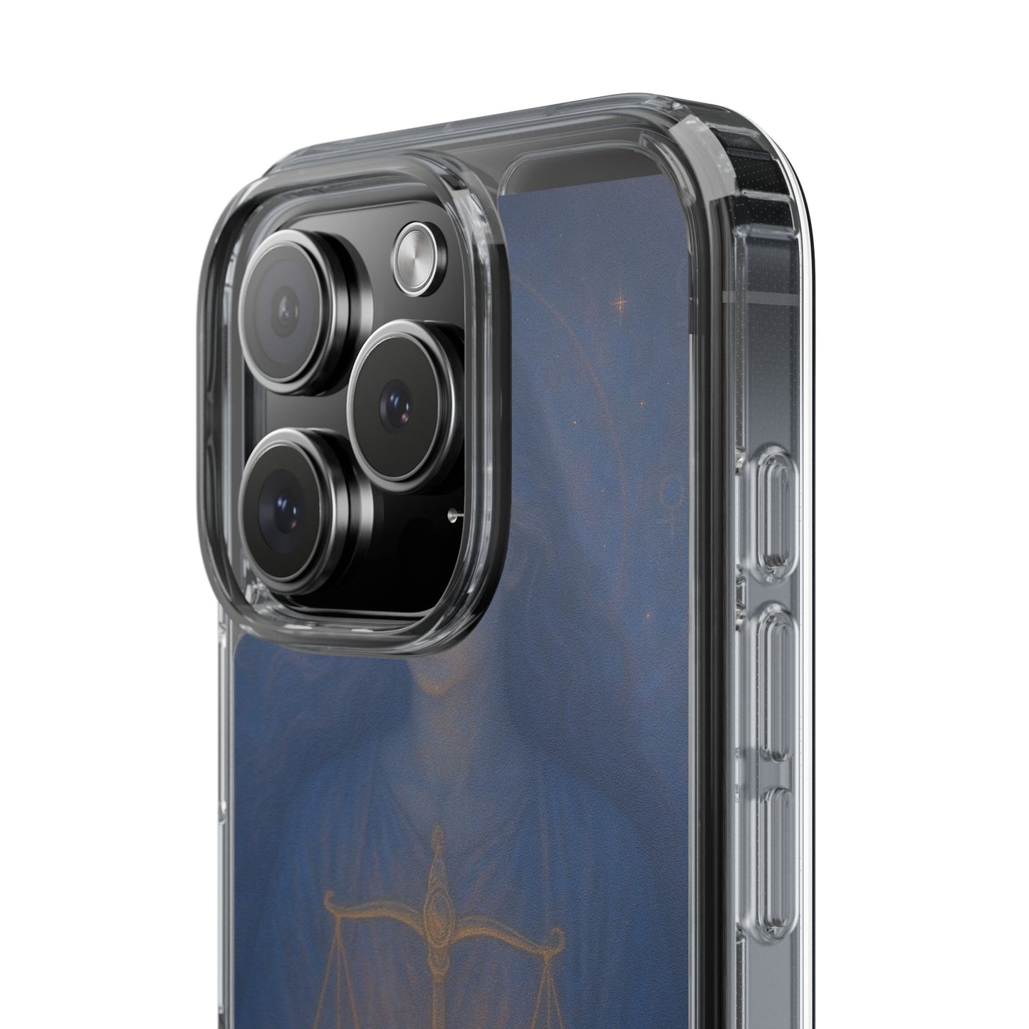 Libra Zodiac Clear Phone Case — Astrological Scales Design (Sep 23–Oct 22)