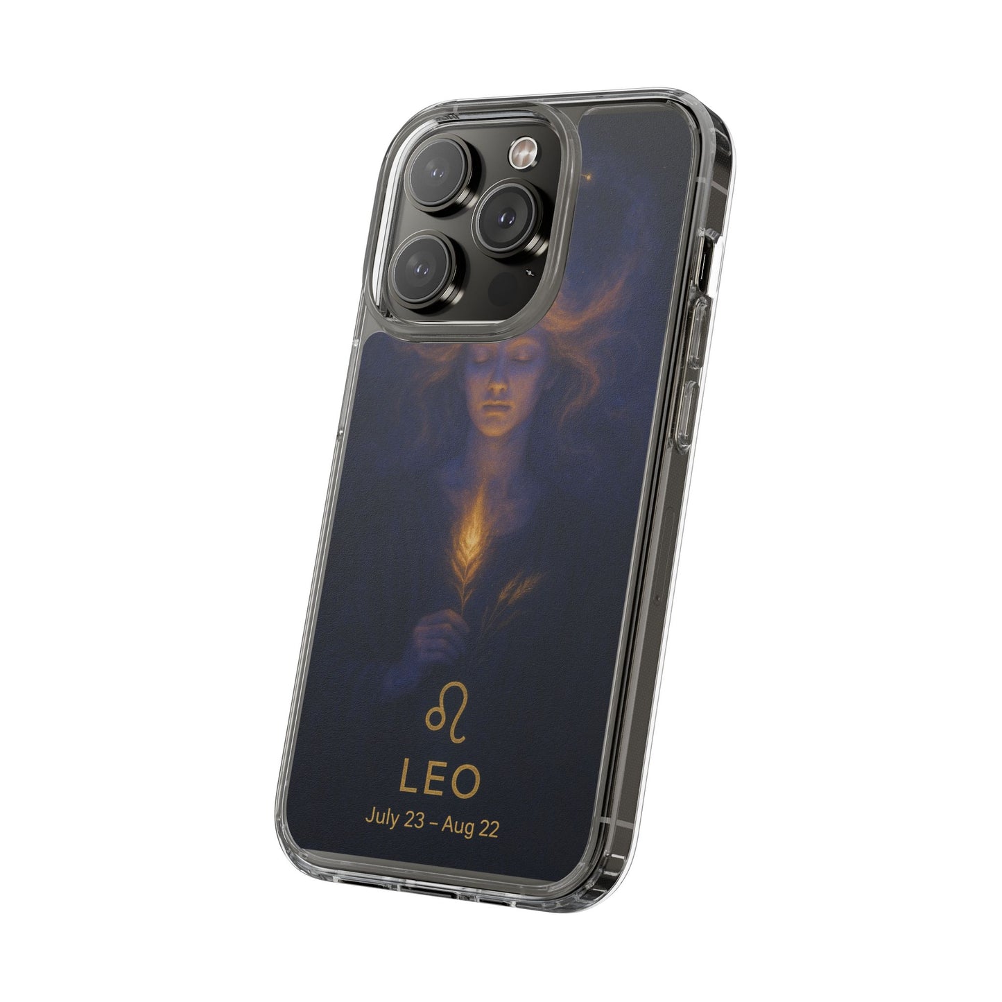 Leo Zodiac Clear Phone Case — Mystical Constellation Design (July 23–Aug 22)