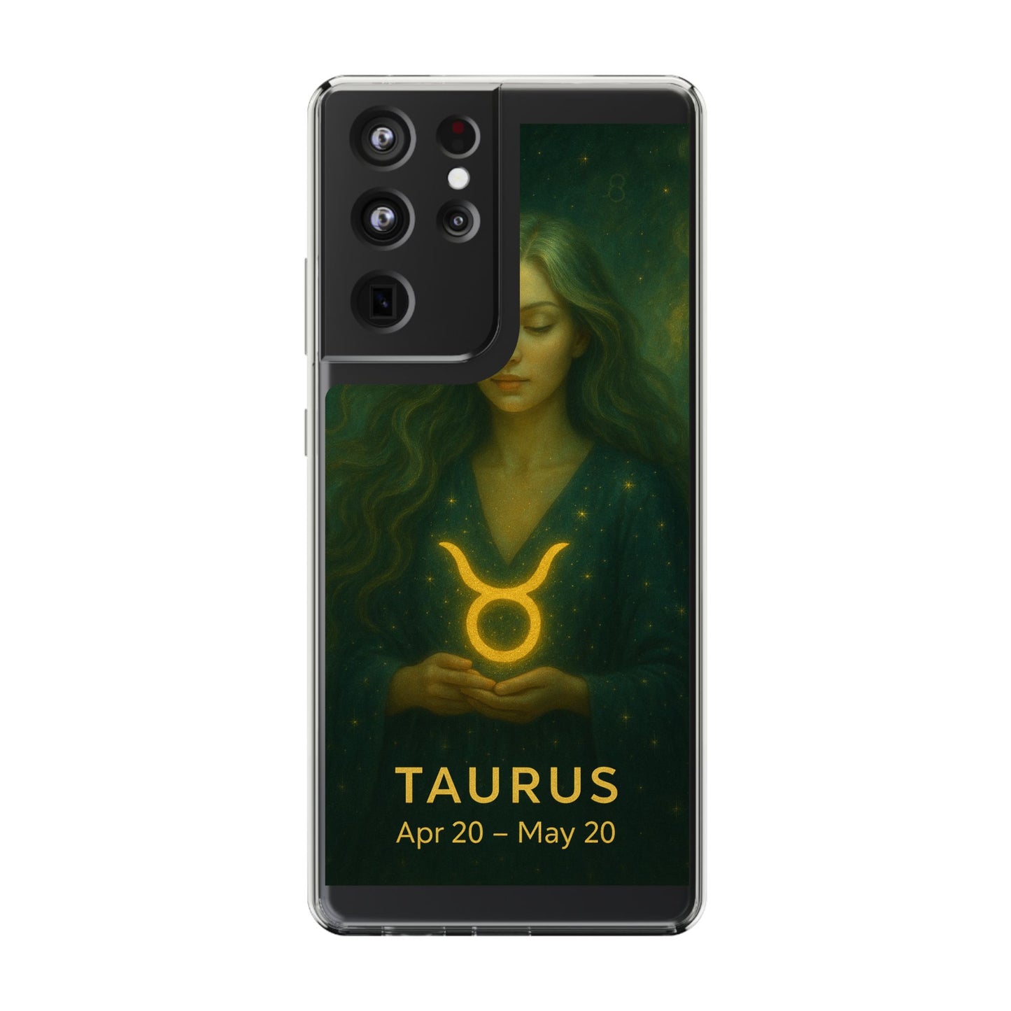 Taurus Clear Phone Case — Zodiac Astrology Design (Apr 20–May 20)