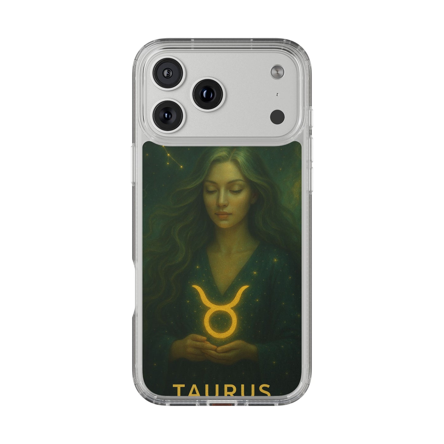 Taurus Clear Phone Case — Zodiac Astrology Design (Apr 20–May 20)