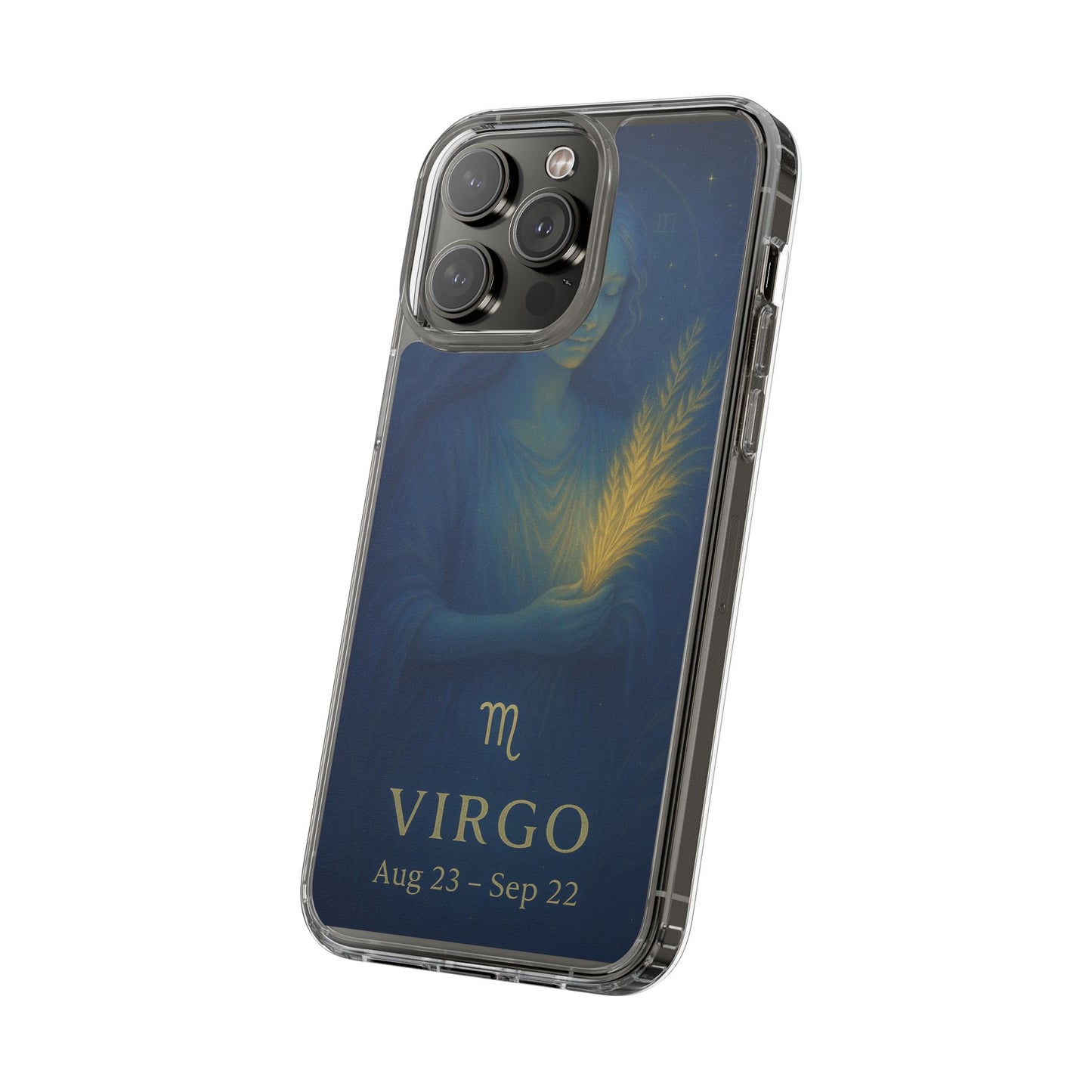 Virgo Zodiac Clear Phone Case — August 23–September 22 Celestial Design