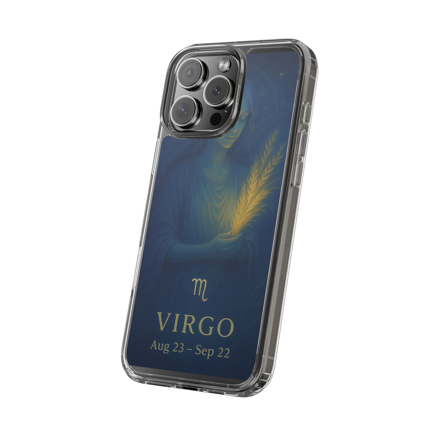 Virgo Zodiac Clear Phone Case — August 23–September 22 Celestial Design