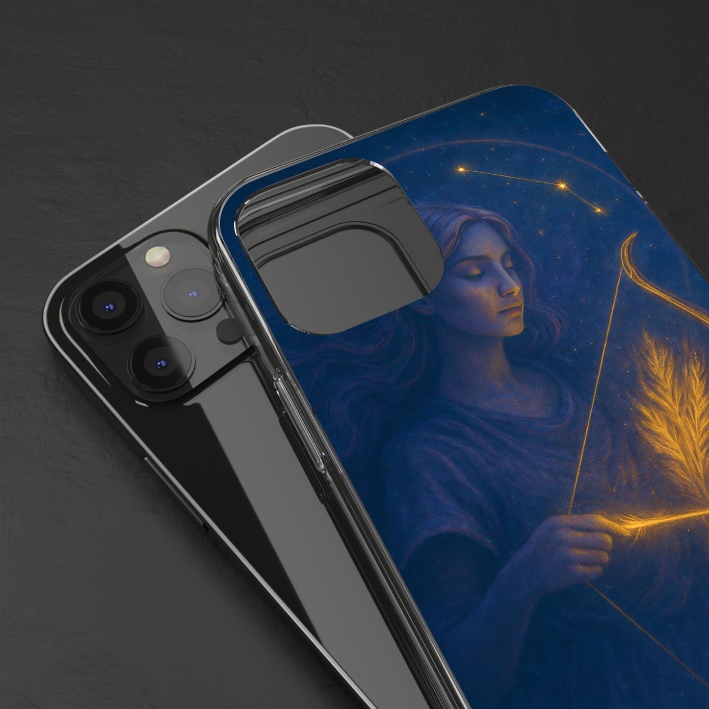 Sagittarius Zodiac Clear Phone Case — Nov 22–Dec 21 Constellation Design