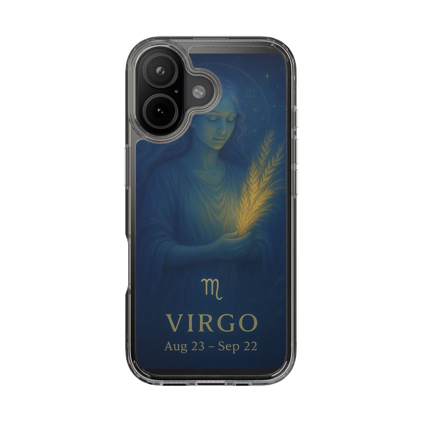 Virgo Zodiac Clear Phone Case — August 23–September 22 Celestial Design