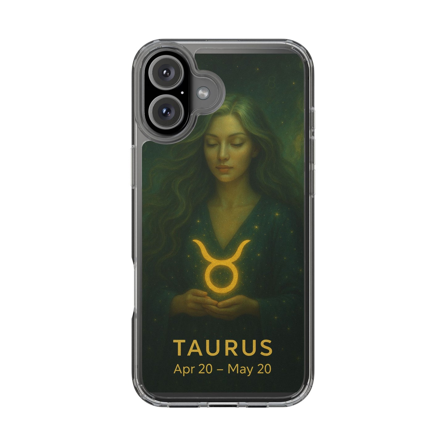 Taurus Clear Phone Case — Zodiac Astrology Design (Apr 20–May 20)