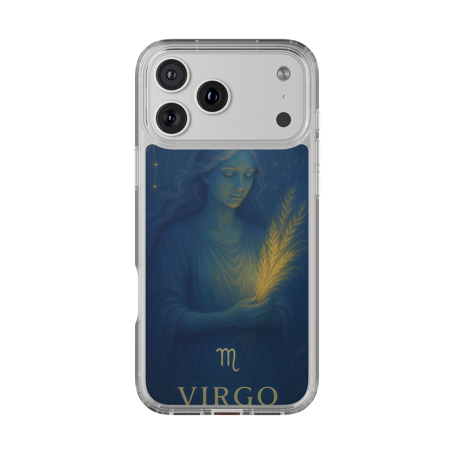 Virgo Zodiac Clear Phone Case — August 23–September 22 Celestial Design