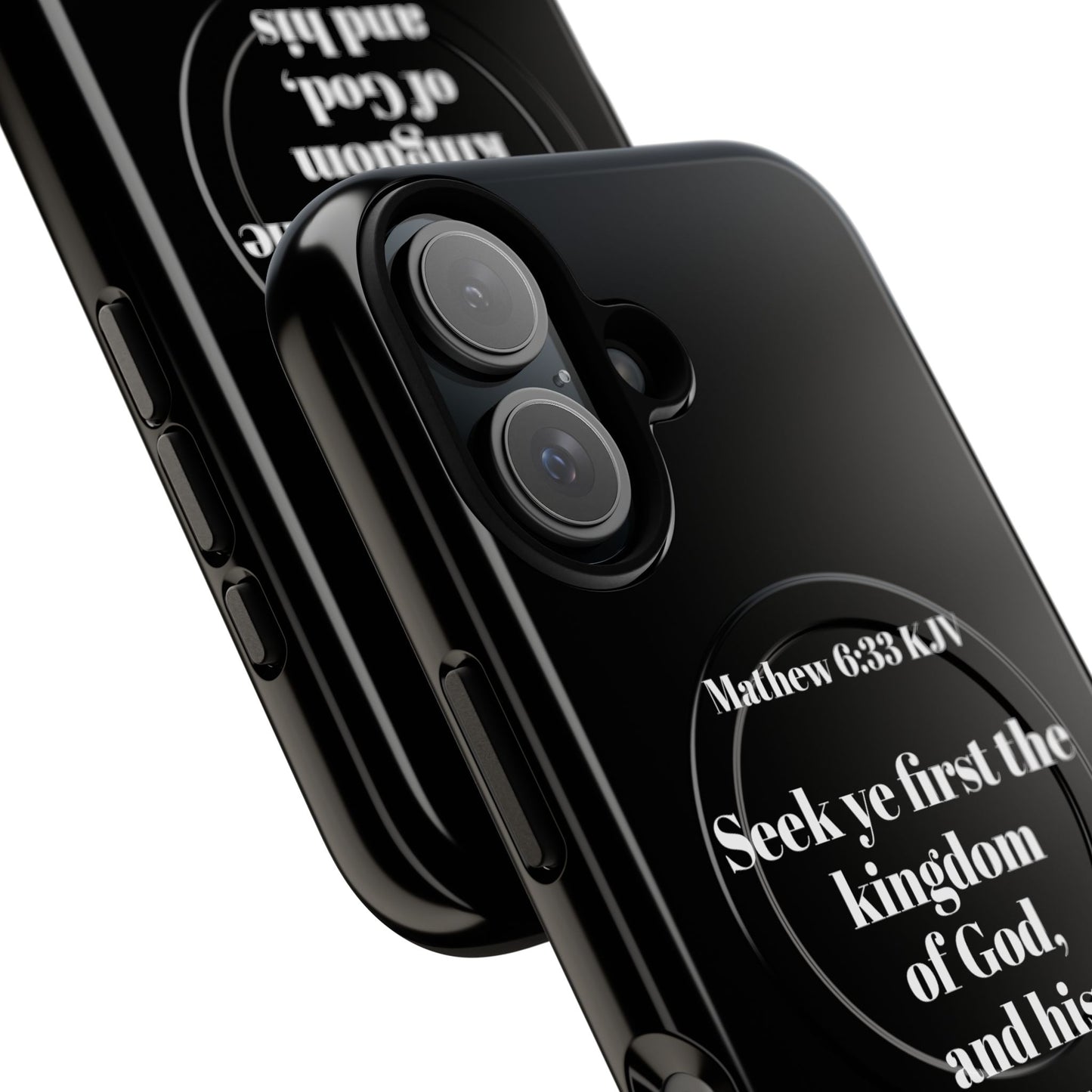 Bible Verse Phone Case — Matthew 6:33 KJV "Seek ye the kingdom of God" Magnetic Tough Case
