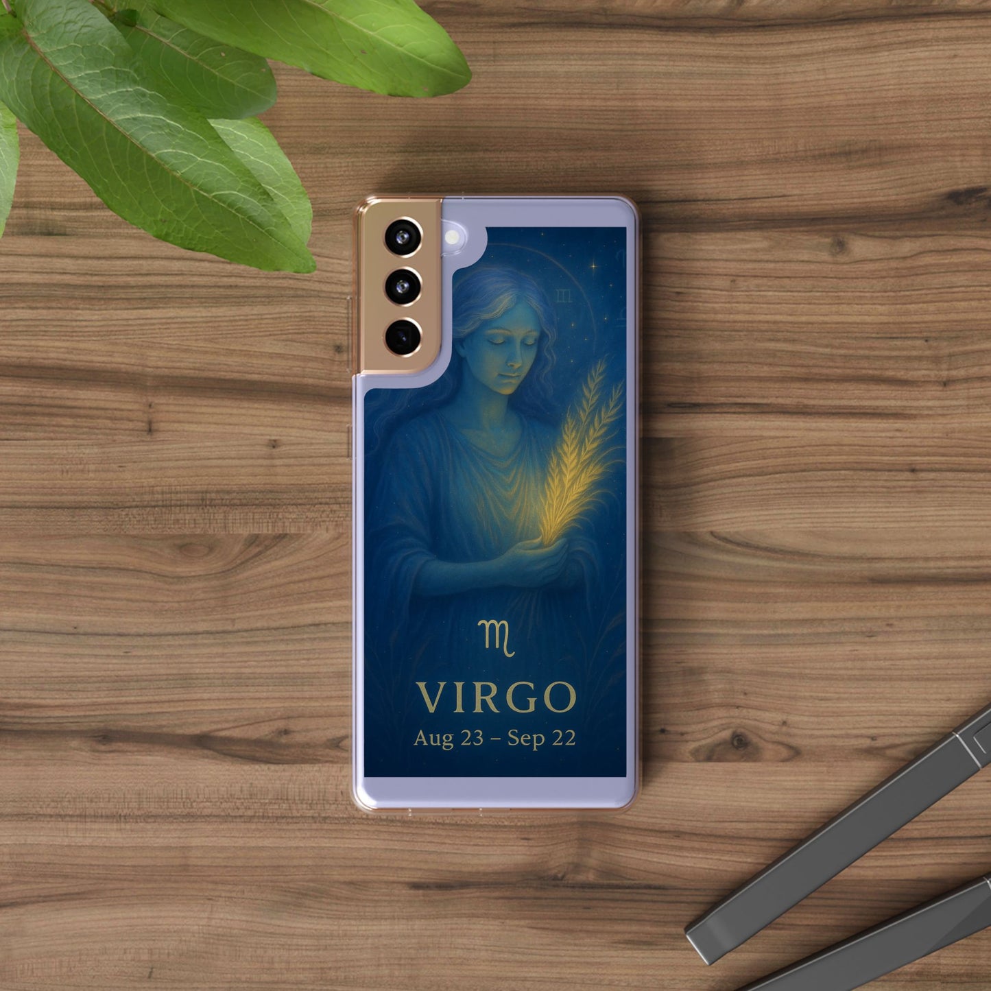 Virgo Zodiac Clear Phone Case — August 23–September 22 Celestial Design