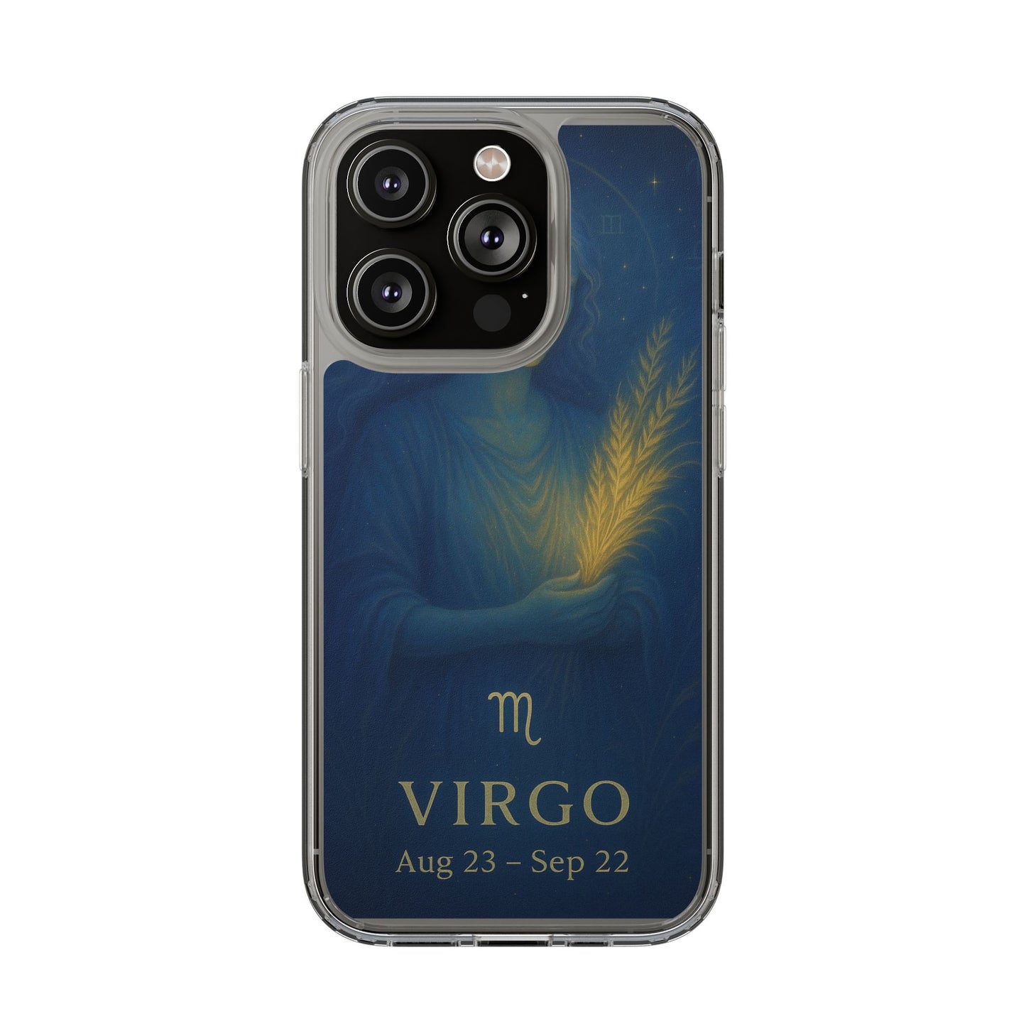 Virgo Zodiac Clear Phone Case — August 23–September 22 Celestial Design