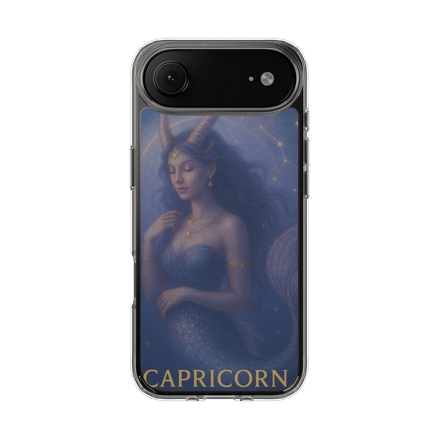 Capricorn Zodiac Clear Phone Case — Dec 22–Jan 19 Astrological Art