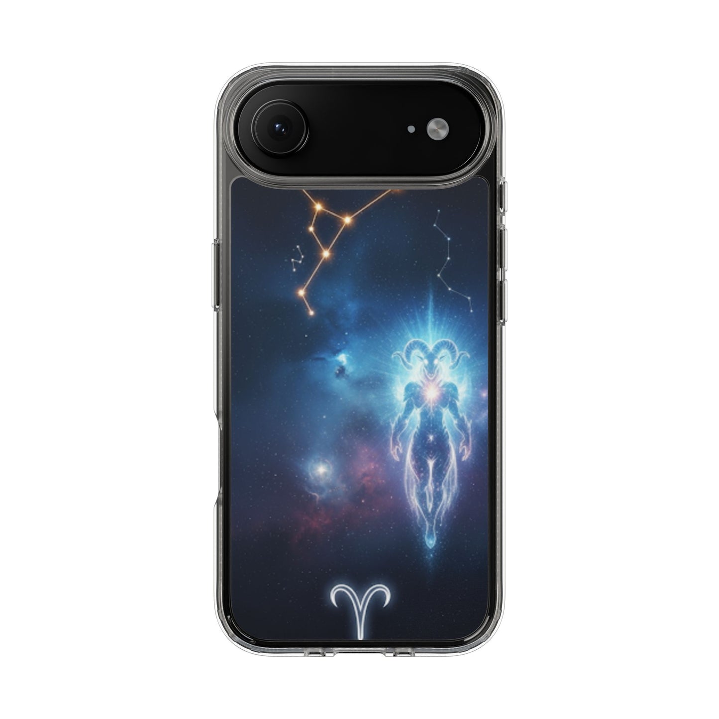 Aries Astrology Clear Phone Case — Impact‑Resistant Zodiac Design