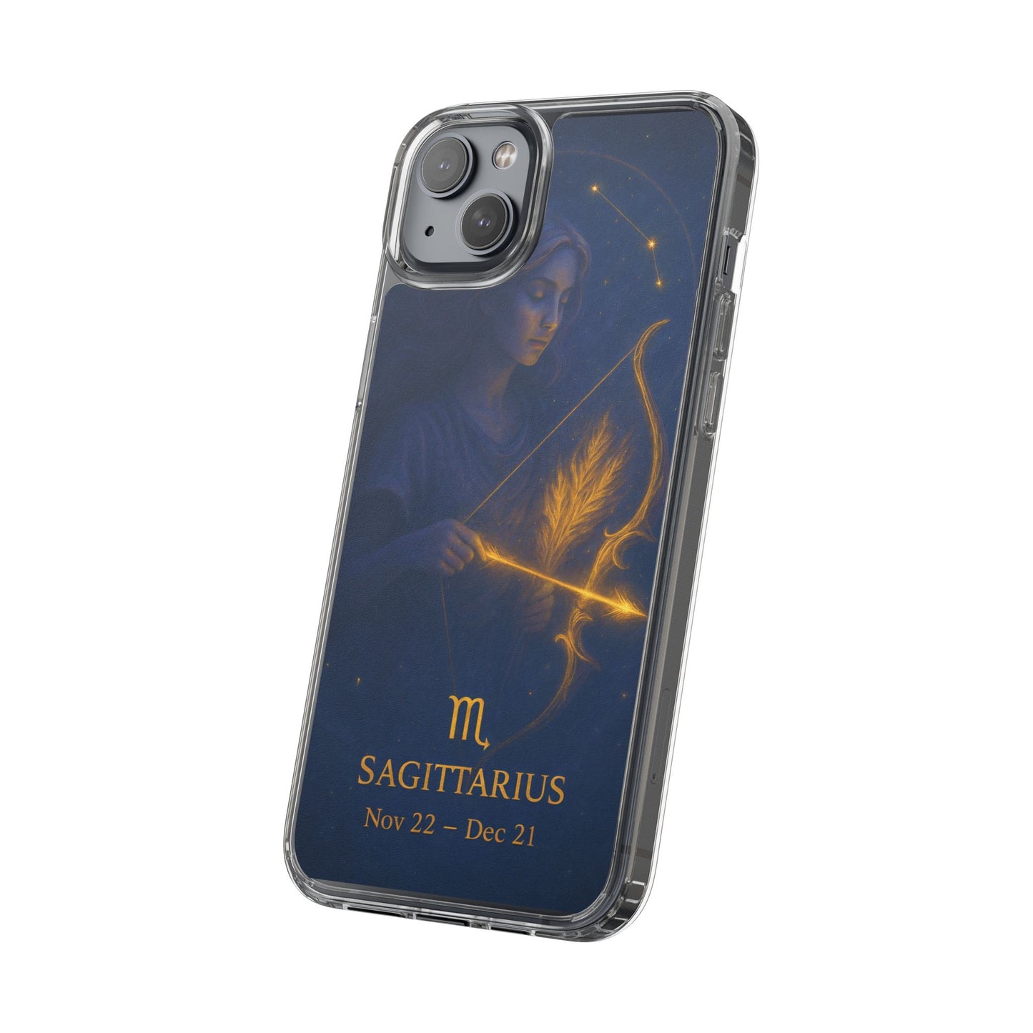Sagittarius Zodiac Clear Phone Case — Nov 22–Dec 21 Constellation Design