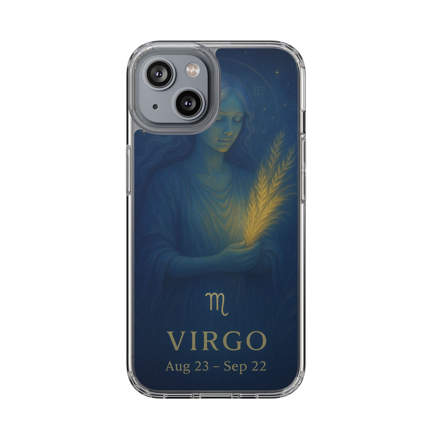 Virgo Zodiac Clear Phone Case — August 23–September 22 Celestial Design