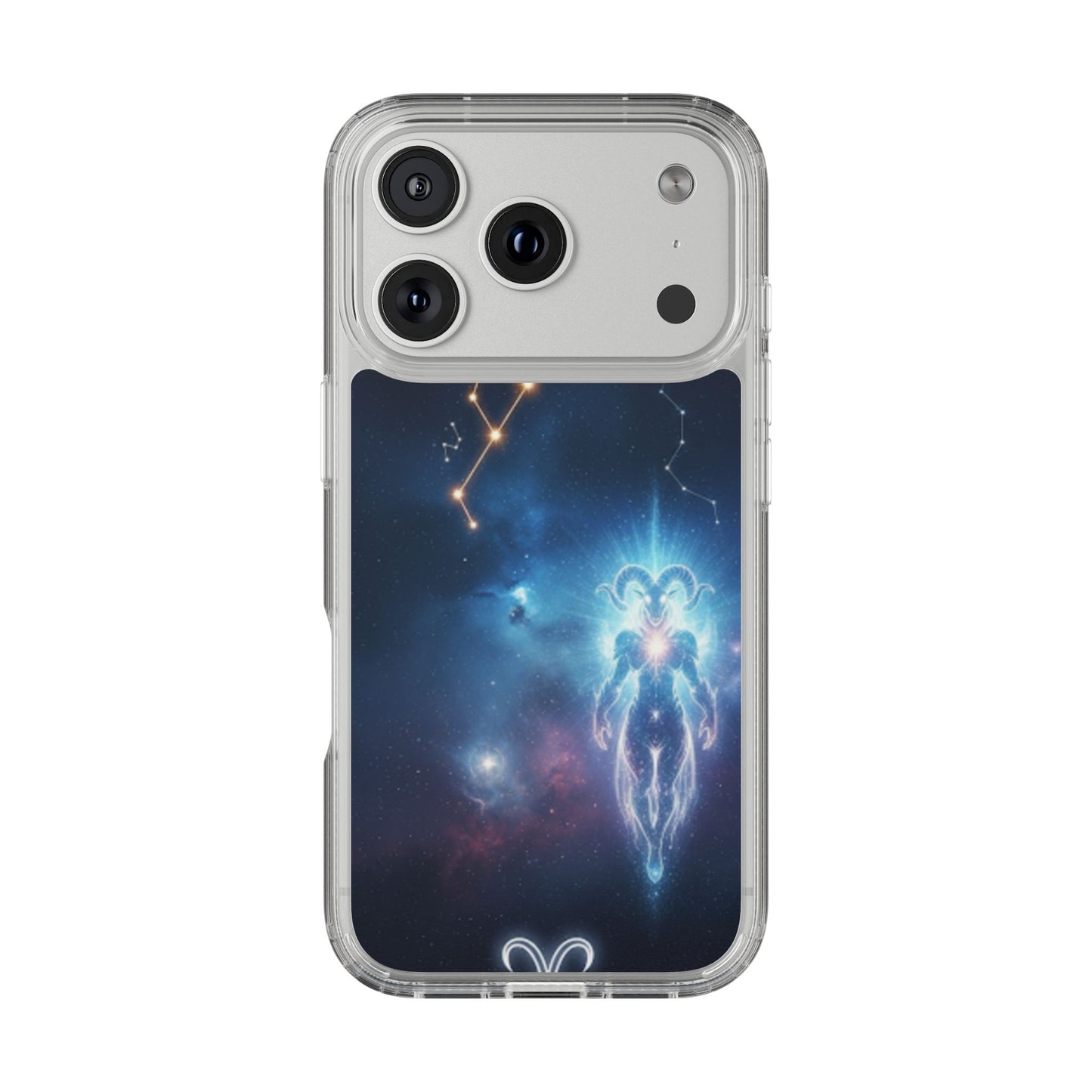 Aries Astrology Clear Phone Case — Impact‑Resistant Zodiac Design