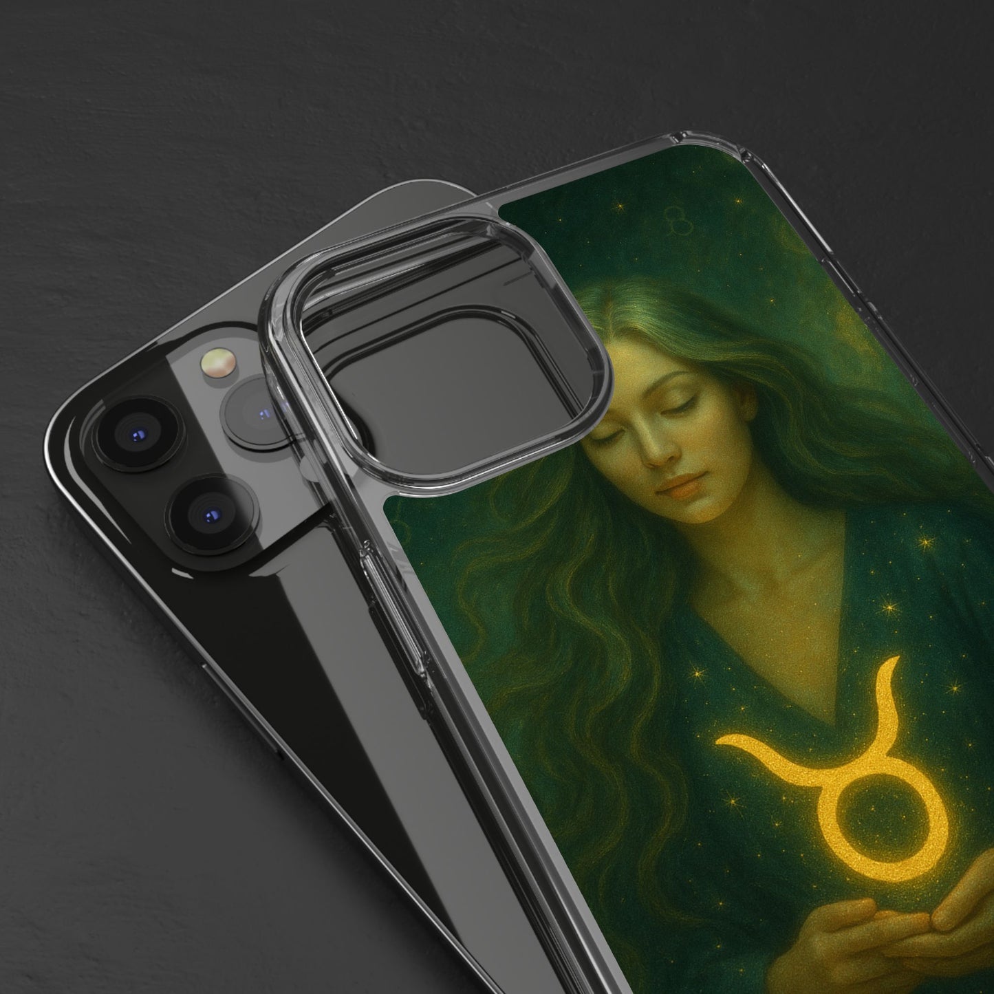 Taurus Clear Phone Case — Zodiac Astrology Design (Apr 20–May 20)