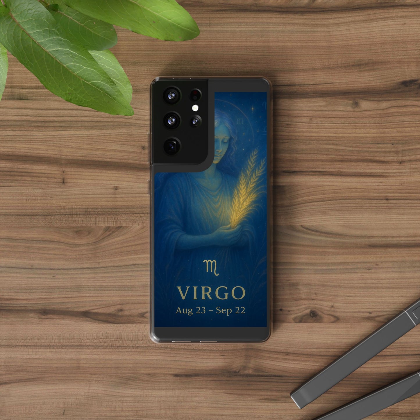 Virgo Zodiac Clear Phone Case — August 23–September 22 Celestial Design