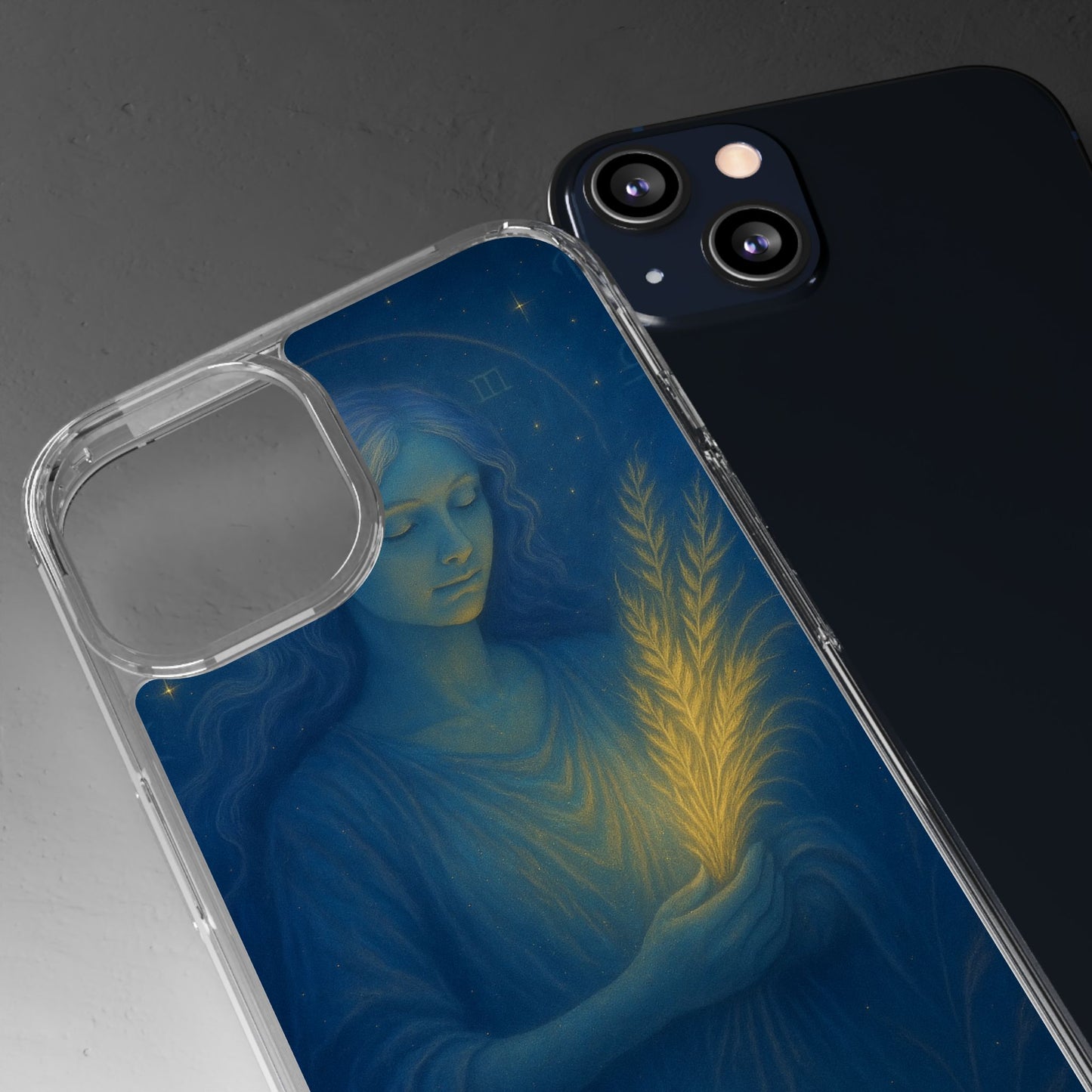 Virgo Zodiac Clear Phone Case — August 23–September 22 Celestial Design