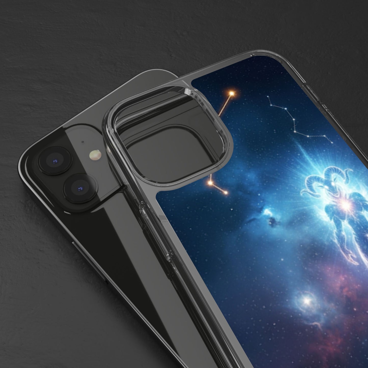 Aries Astrology Clear Phone Case — Impact‑Resistant Zodiac Design