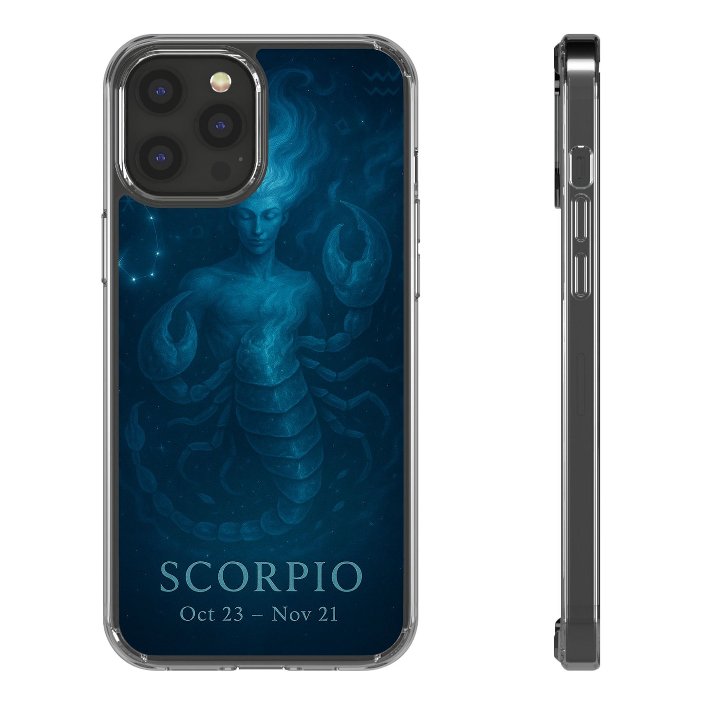 Scorpio Zodiac Clear Phone Case — Oct 23–Nov 21 Astrological Design