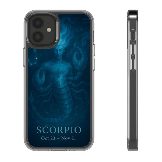 Scorpio Zodiac Clear Phone Case — Oct 23–Nov 21 Astrological Design