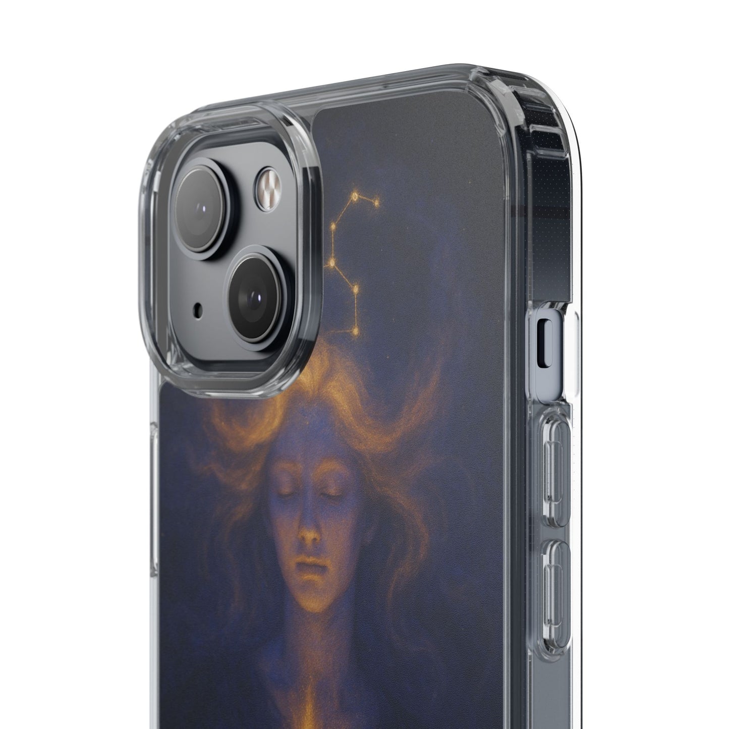 Leo Zodiac Clear Phone Case — Mystical Constellation Design (July 23–Aug 22)