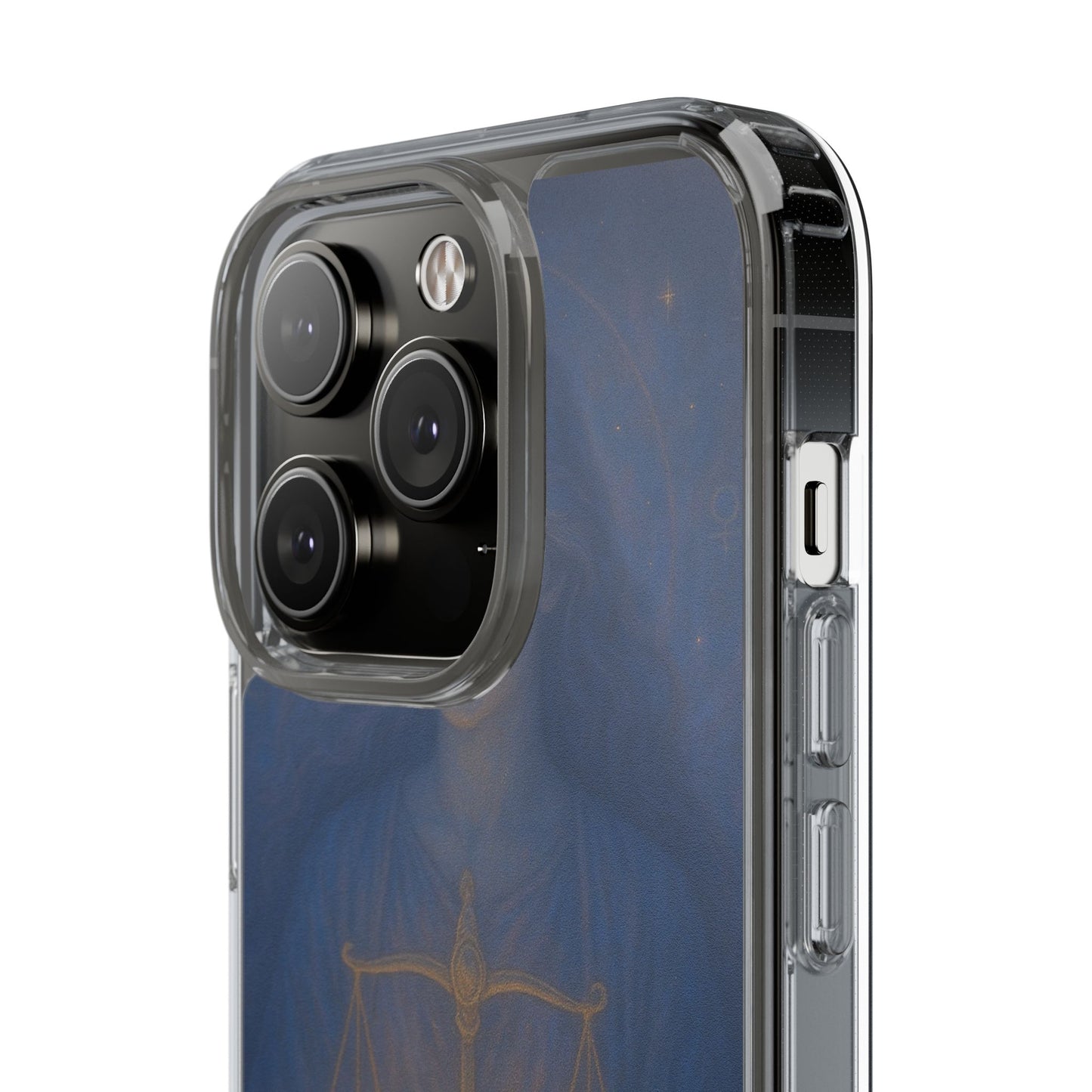 Libra Zodiac Clear Phone Case — Astrological Scales Design (Sep 23–Oct 22)