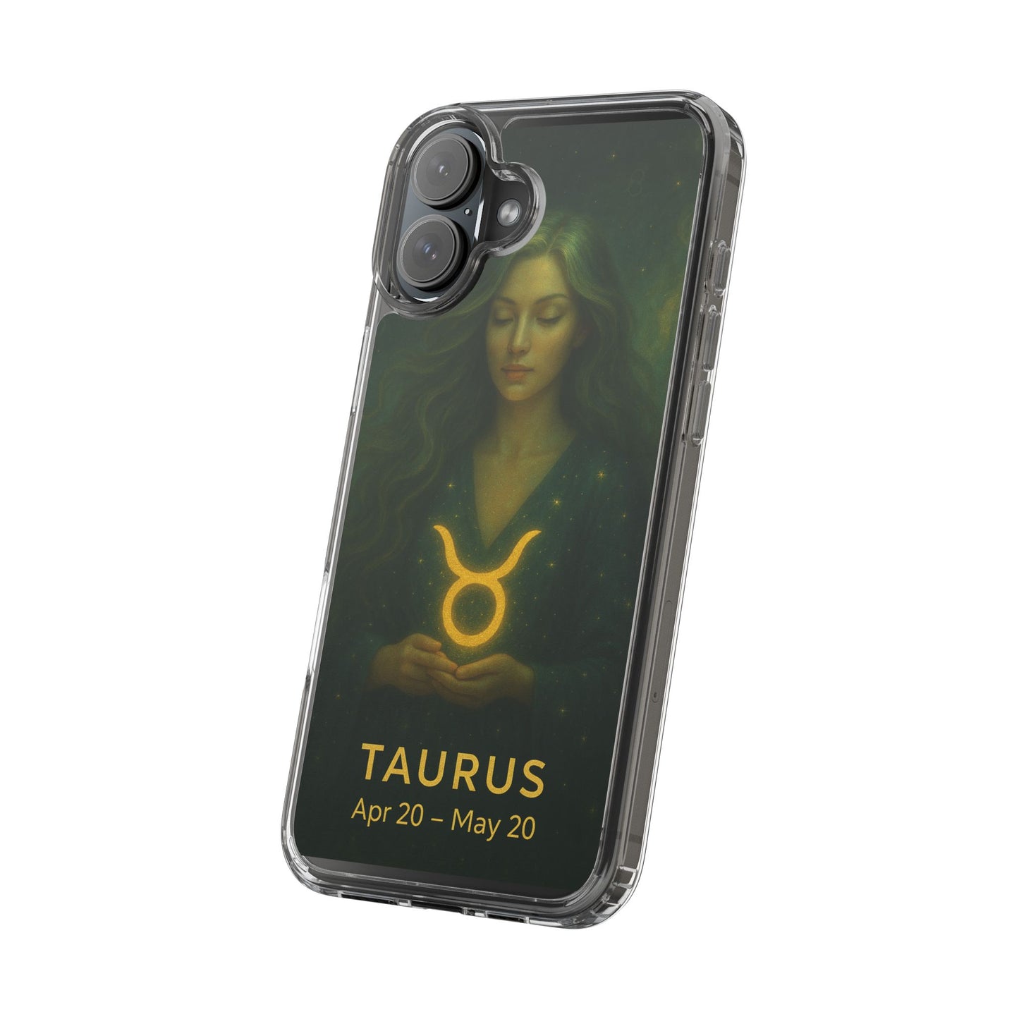 Taurus Clear Phone Case — Zodiac Astrology Design (Apr 20–May 20)