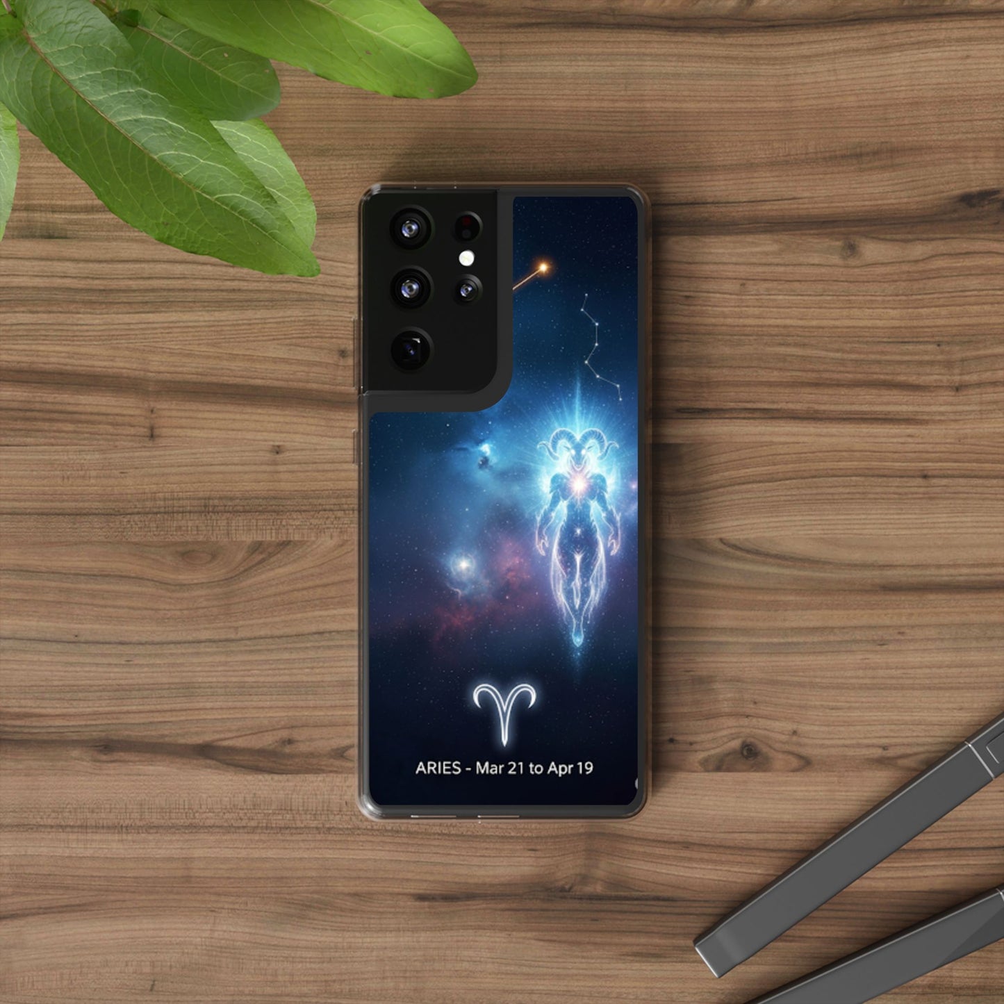 Aries Astrology Clear Phone Case — Impact‑Resistant Zodiac Design