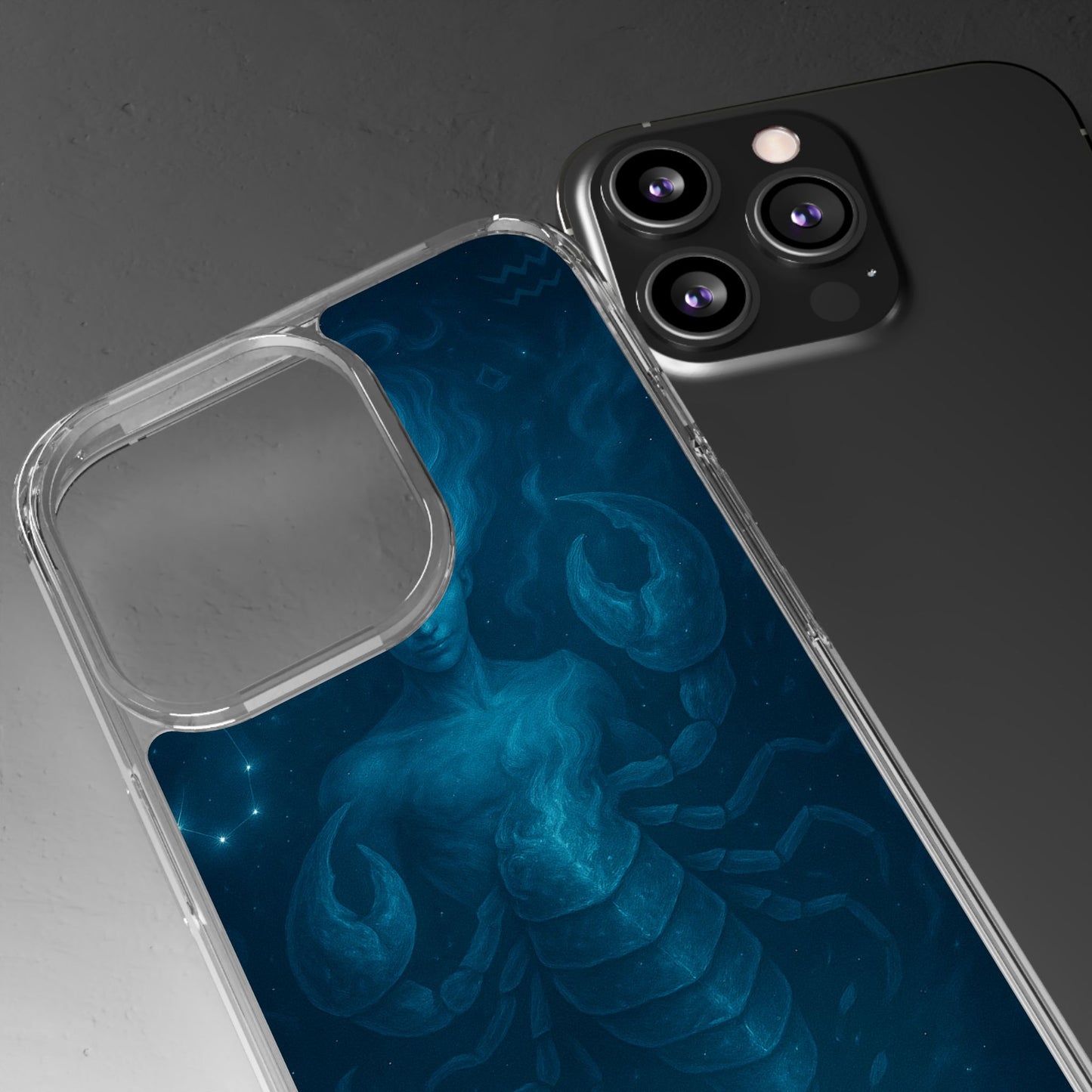 Scorpio Zodiac Clear Phone Case — Oct 23–Nov 21 Astrological Design