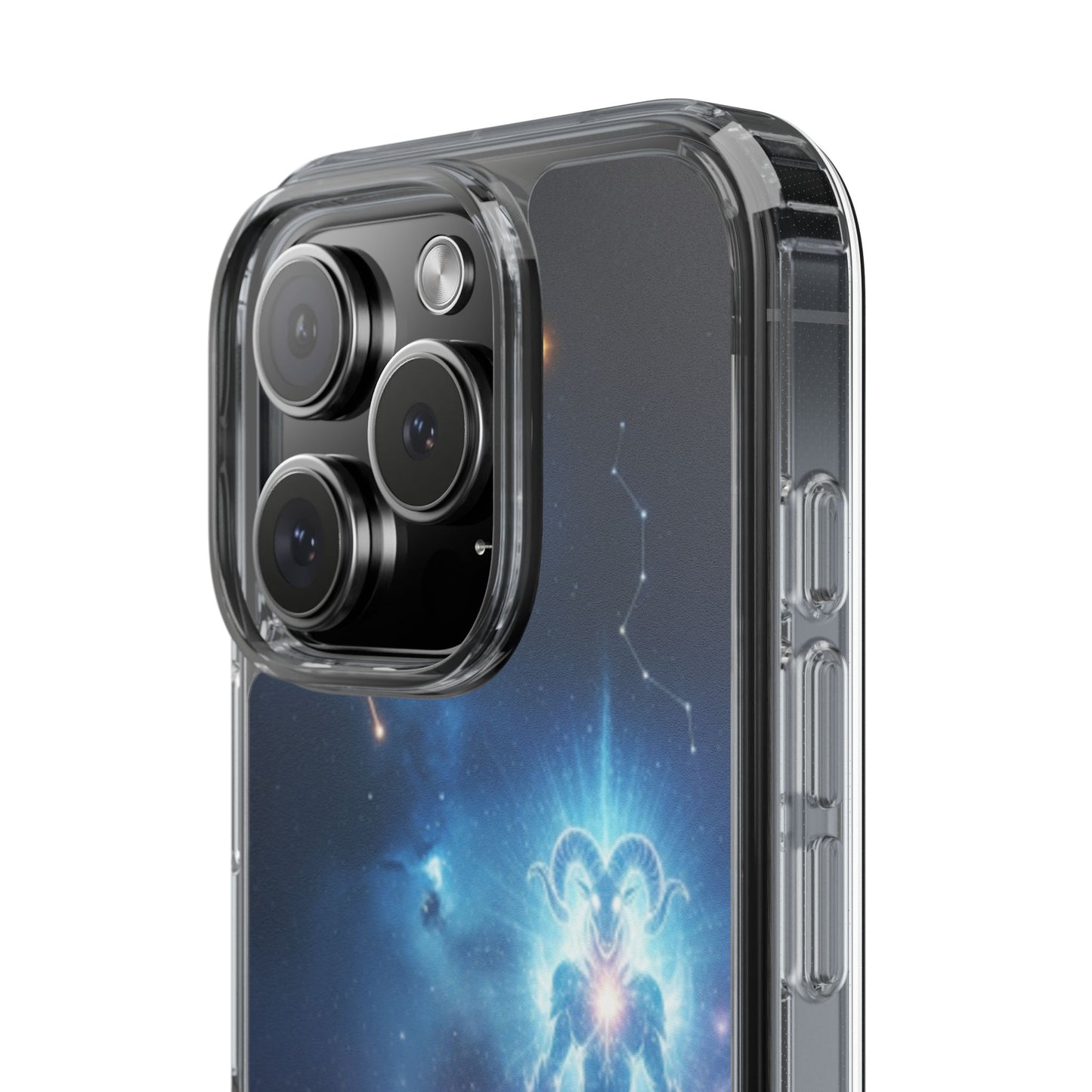 Aries Astrology Clear Phone Case — Impact‑Resistant Zodiac Design