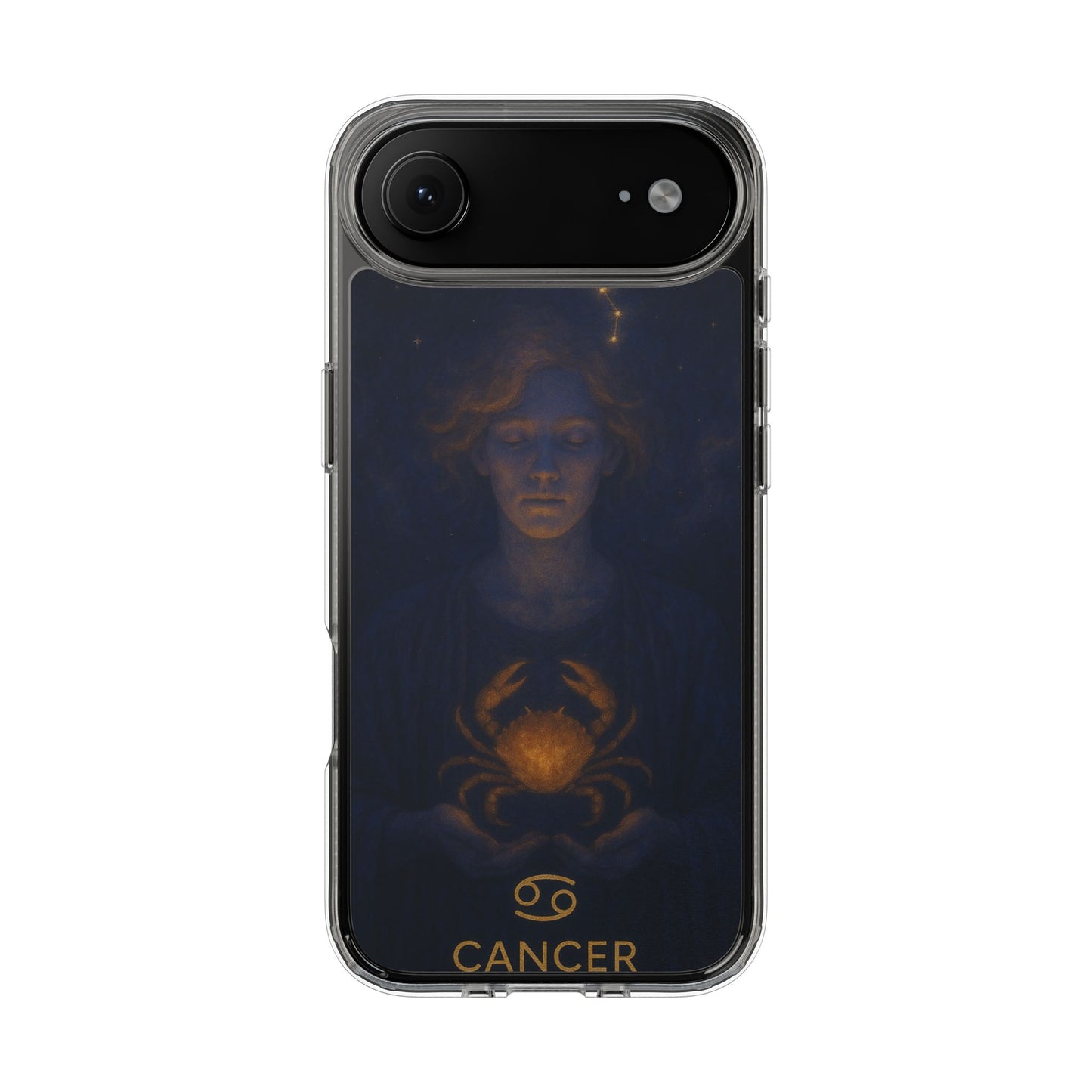 Cancer Zodiac Clear Phone Case — June 21–July 22 Crab Constellation Design