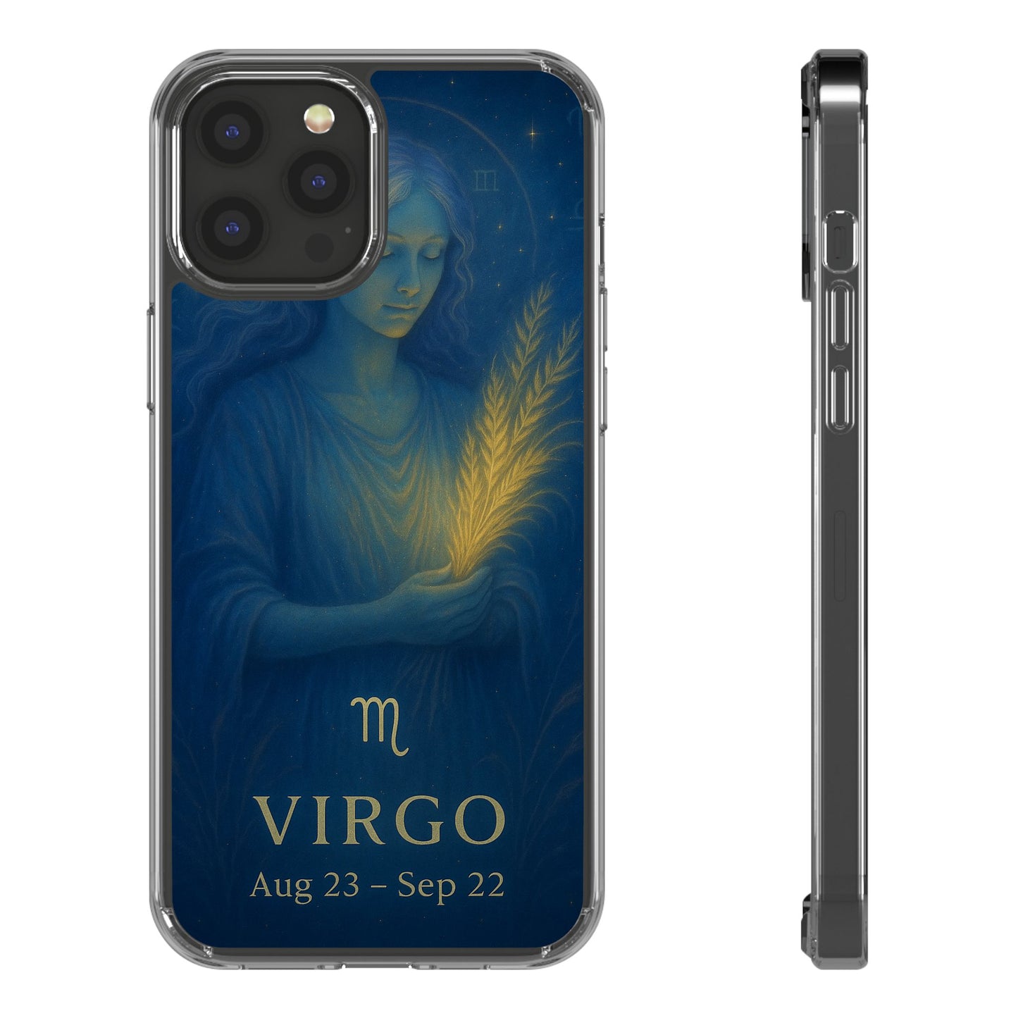 Virgo Zodiac Clear Phone Case — August 23–September 22 Celestial Design