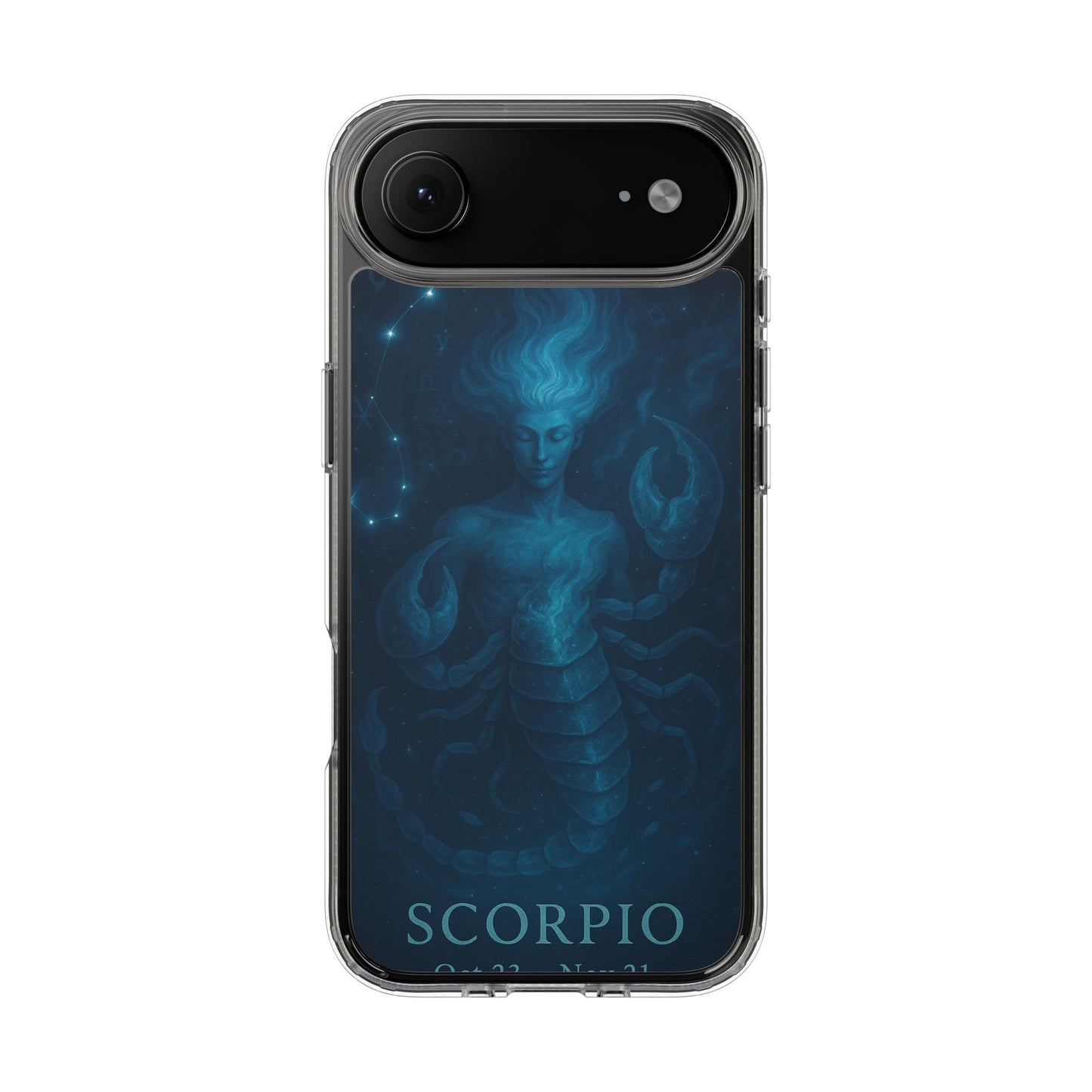 Scorpio Zodiac Clear Phone Case — Oct 23–Nov 21 Astrological Design
