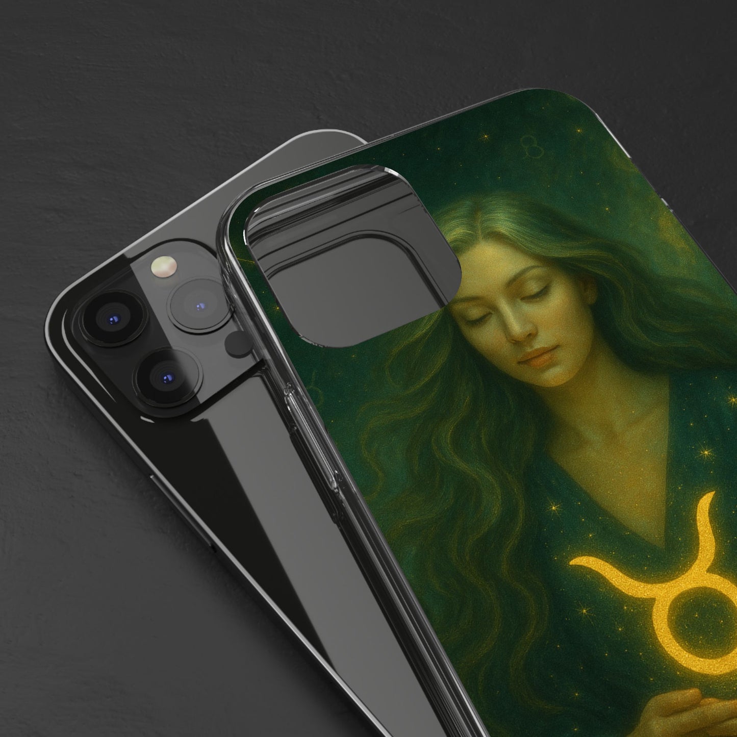 Taurus Clear Phone Case — Zodiac Astrology Design (Apr 20–May 20)