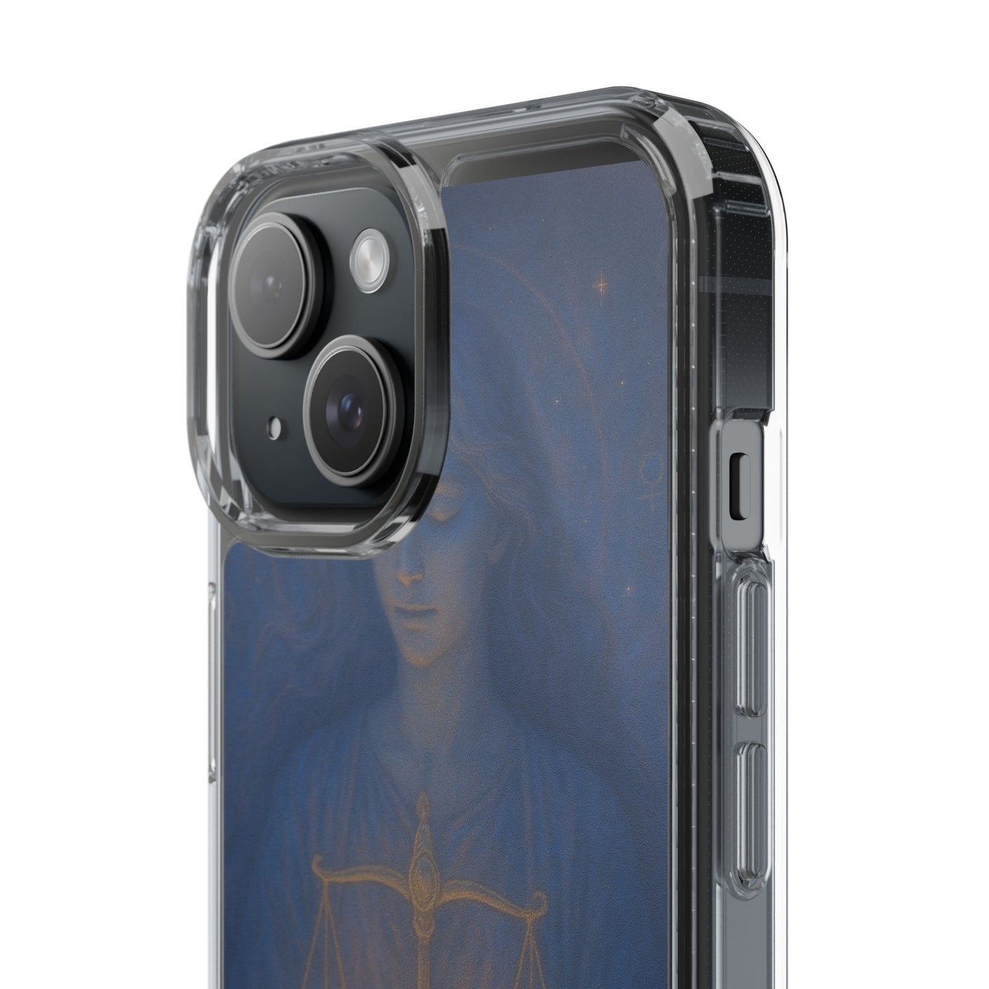 Libra Zodiac Clear Phone Case — Astrological Scales Design (Sep 23–Oct 22)