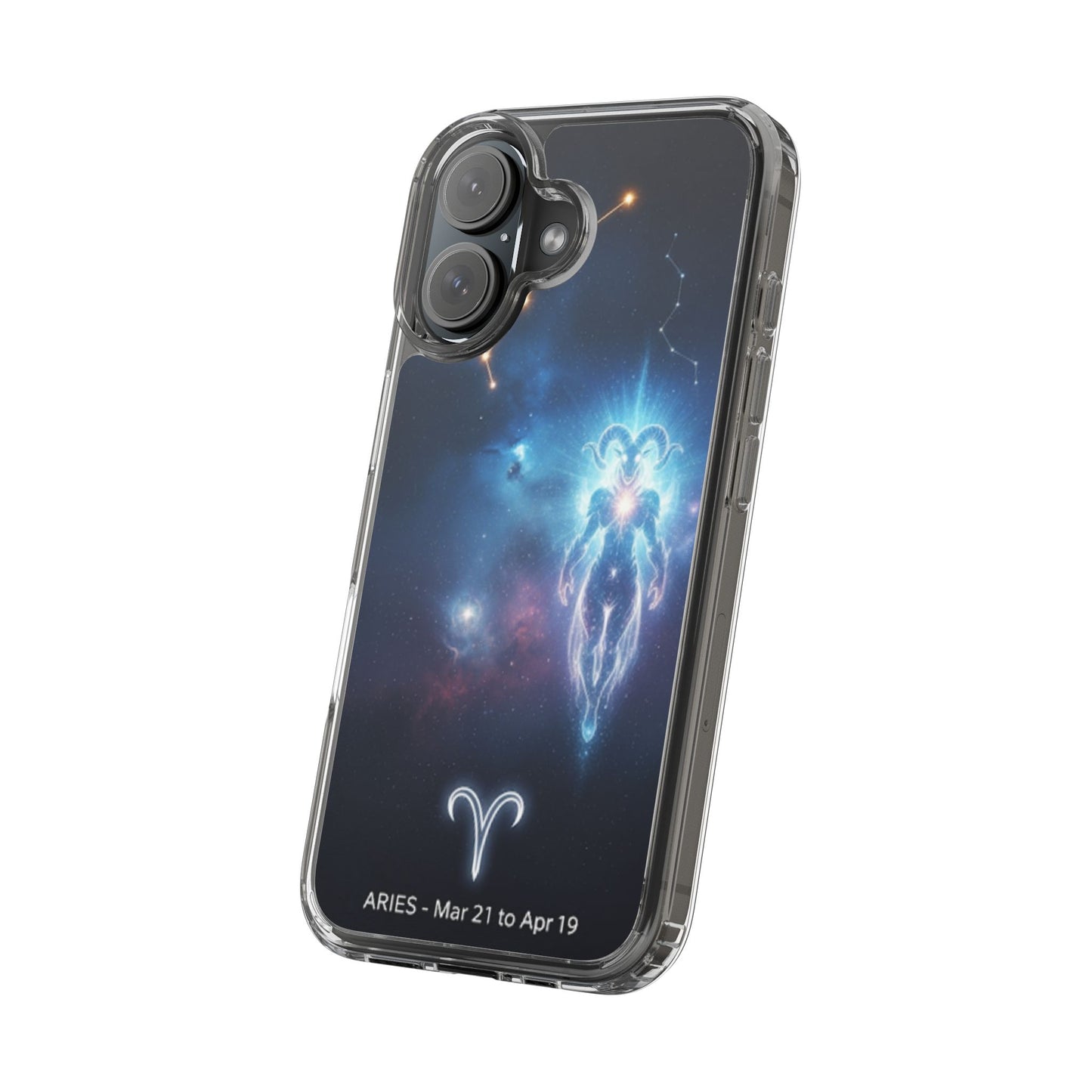 Aries Astrology Clear Phone Case — Impact‑Resistant Zodiac Design
