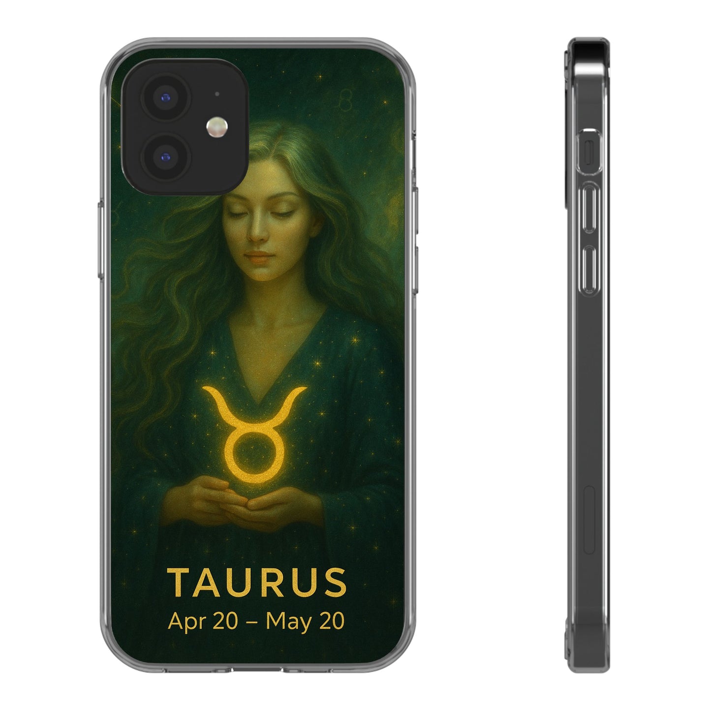 Taurus Clear Phone Case — Zodiac Astrology Design (Apr 20–May 20)