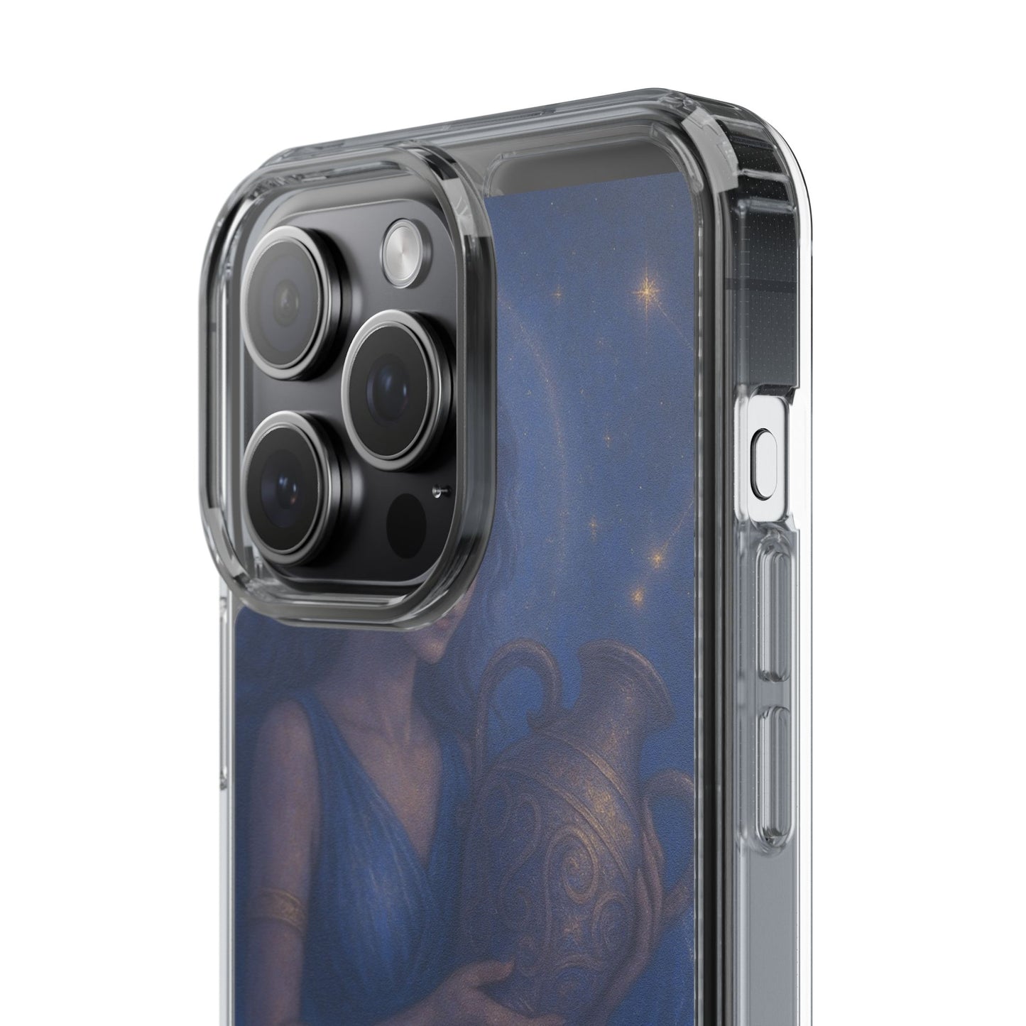 Aquarius Clear Phone Case — Zodiac Jan 20–Feb 18 Astrology Design