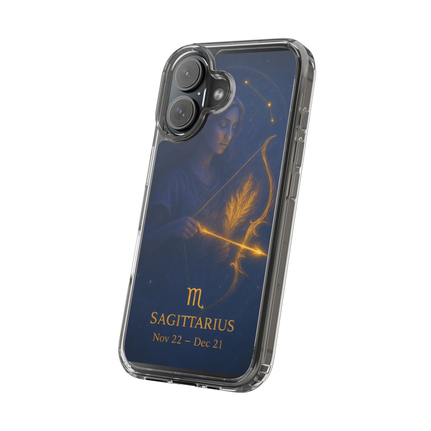 Sagittarius Zodiac Clear Phone Case — Nov 22–Dec 21 Constellation Design
