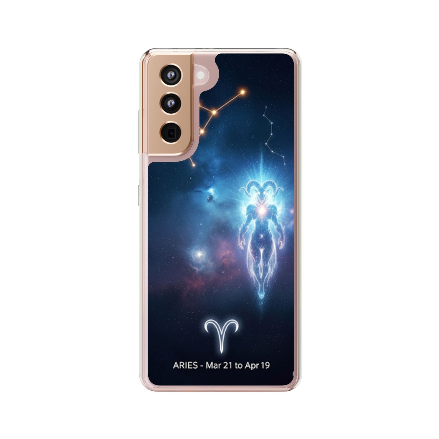 Aries Astrology Clear Phone Case — Impact‑Resistant Zodiac Design