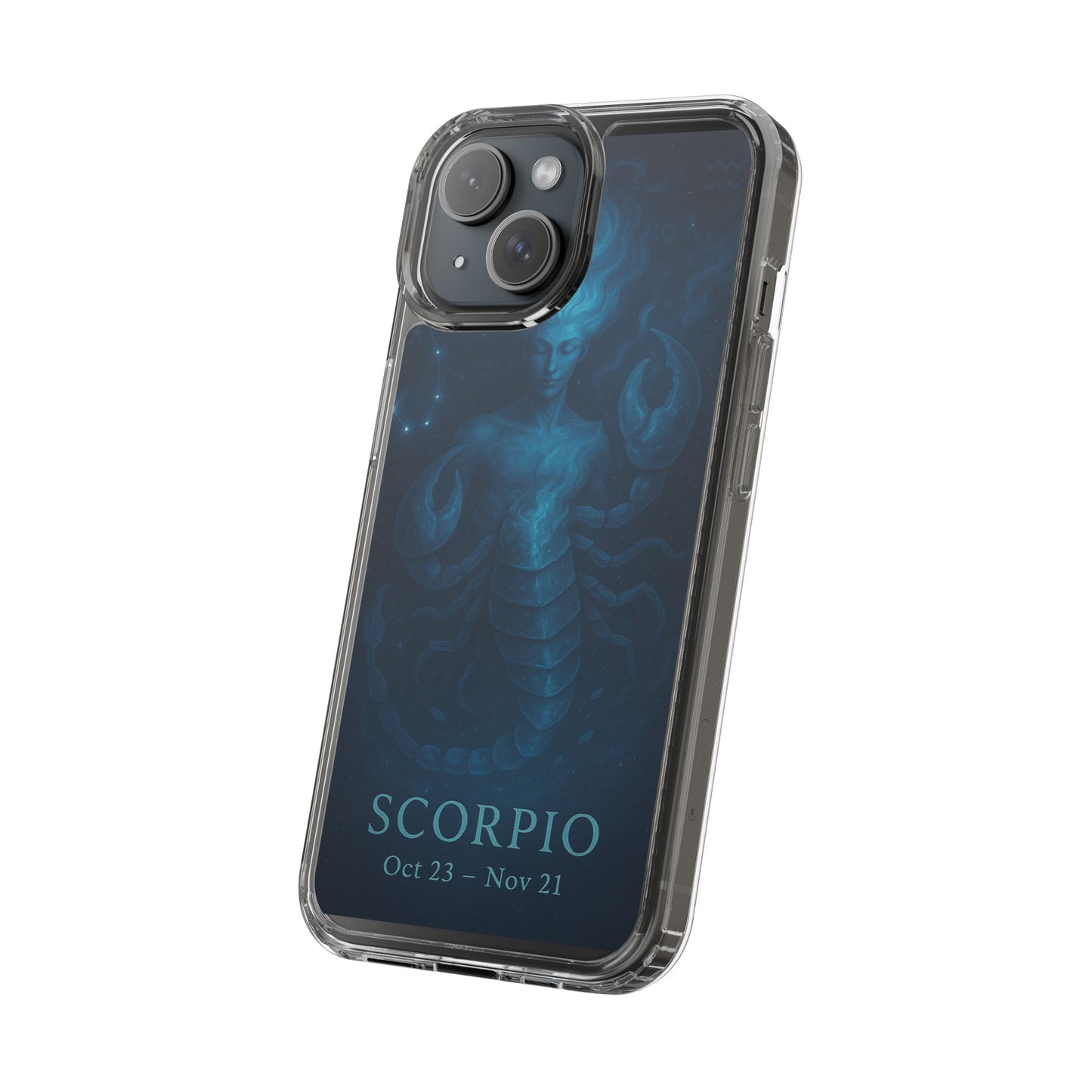Scorpio Zodiac Clear Phone Case — Oct 23–Nov 21 Astrological Design
