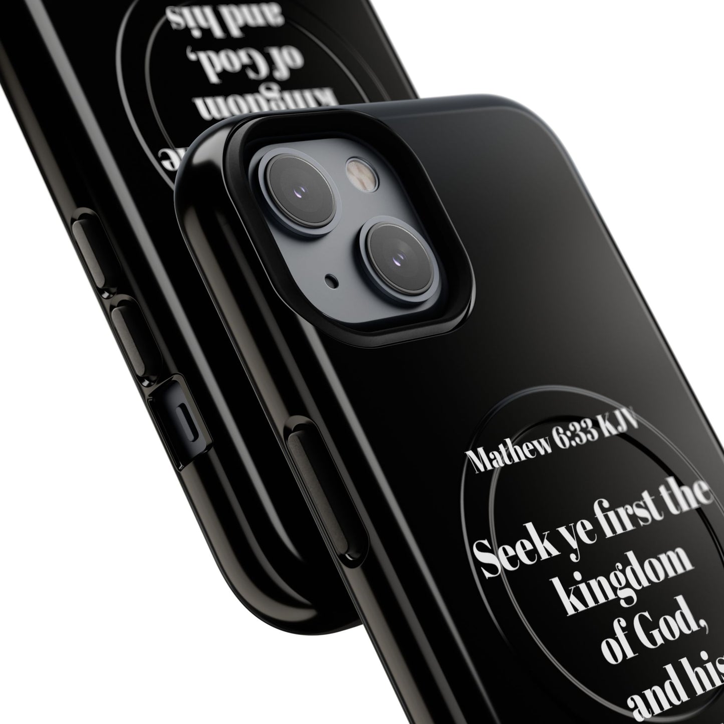 Bible Verse Phone Case — Matthew 6:33 KJV "Seek ye the kingdom of God" Magnetic Tough Case
