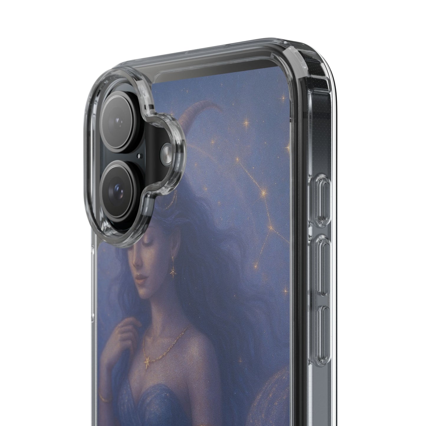 Capricorn Zodiac Clear Phone Case — Dec 22–Jan 19 Astrological Art