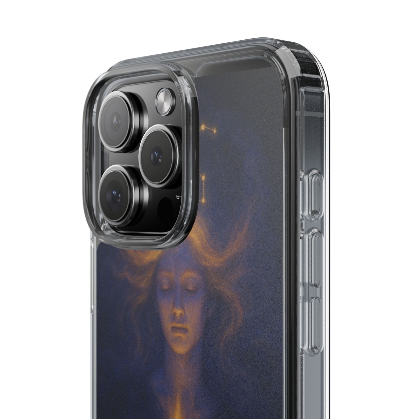 Leo Zodiac Clear Phone Case — Mystical Constellation Design (July 23–Aug 22)