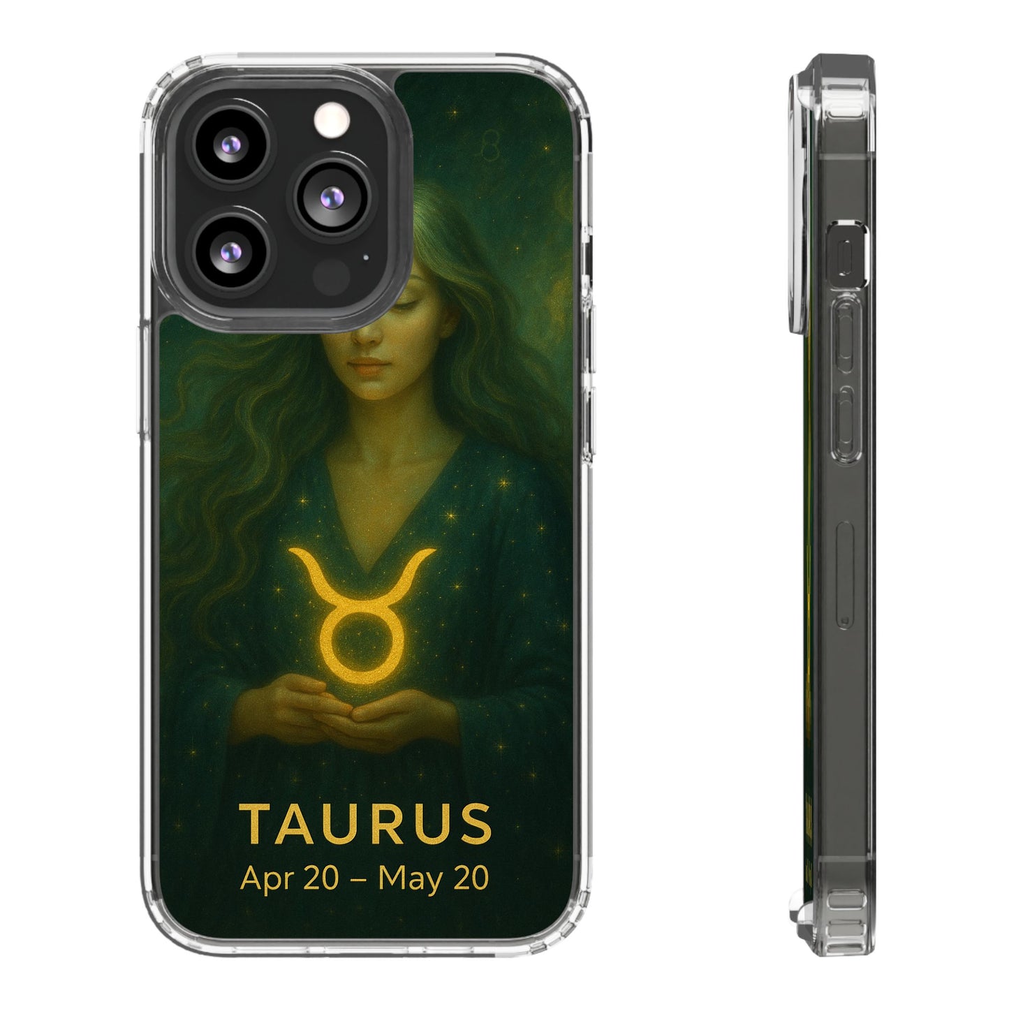 Taurus Clear Phone Case — Zodiac Astrology Design (Apr 20–May 20)