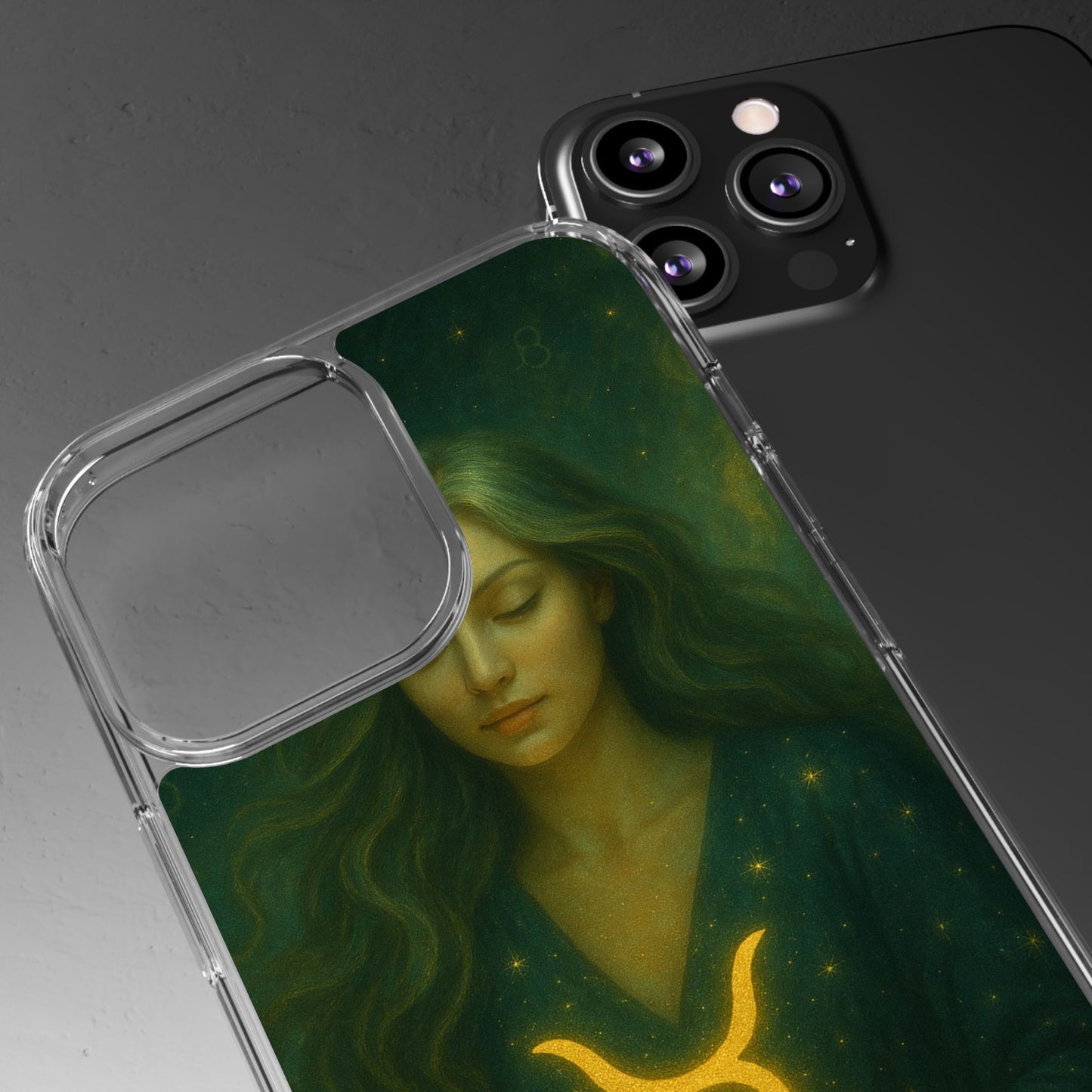 Taurus Clear Phone Case — Zodiac Astrology Design (Apr 20–May 20)